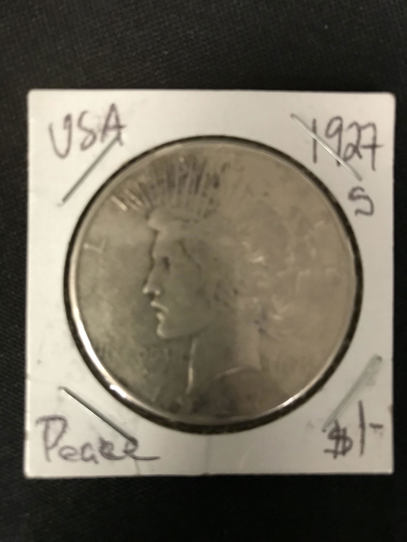 1927 USA PEACE SILVER DOLLAR (1 of 1)