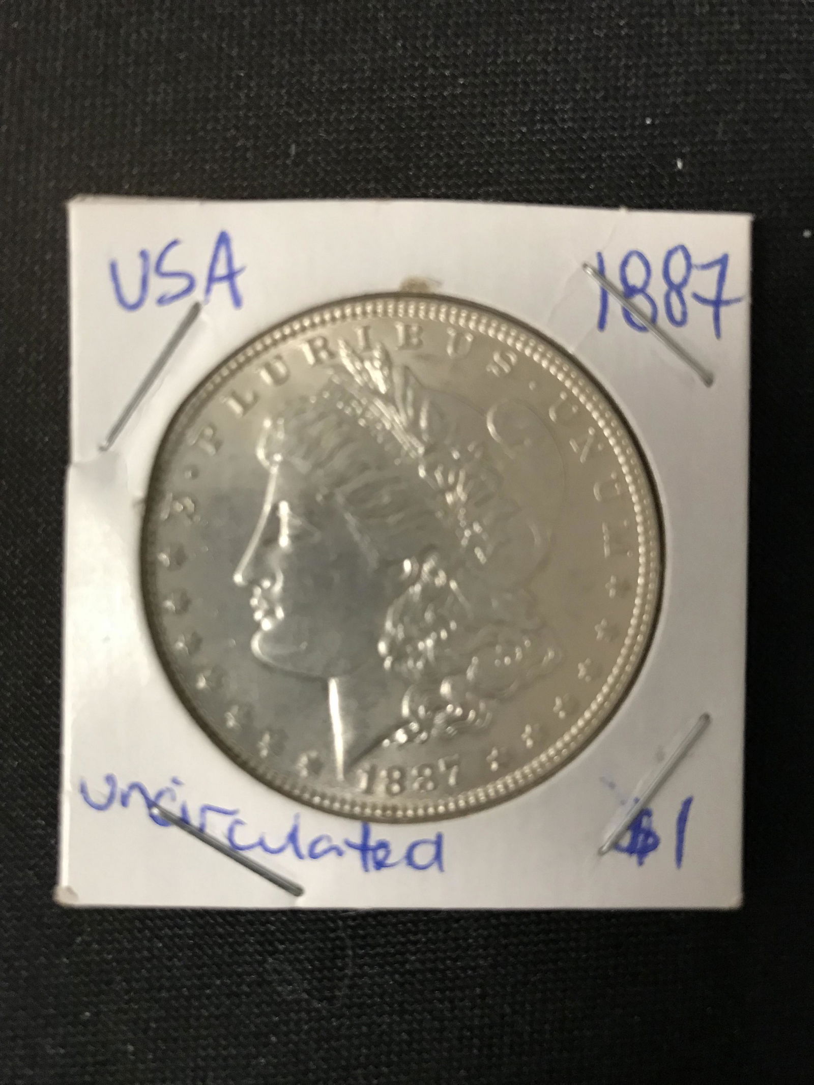 1887 USA MORGAN SILVER DOLLAR (UNCIRCULATED) (1 of 1)