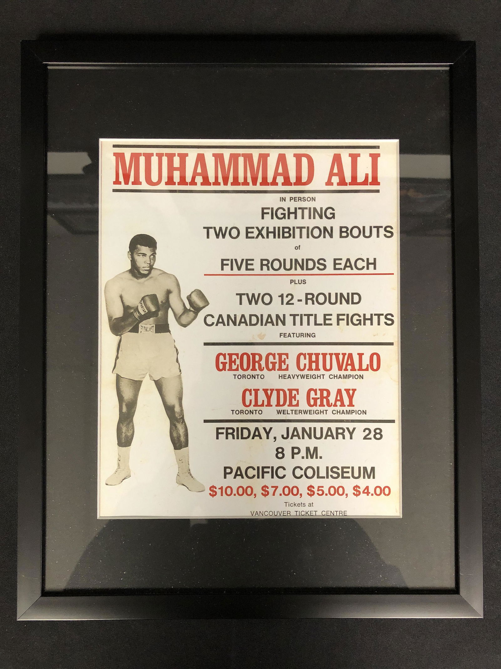 MUHAMMAD ALI FRAMED BOXING POSTER (1 of 1)