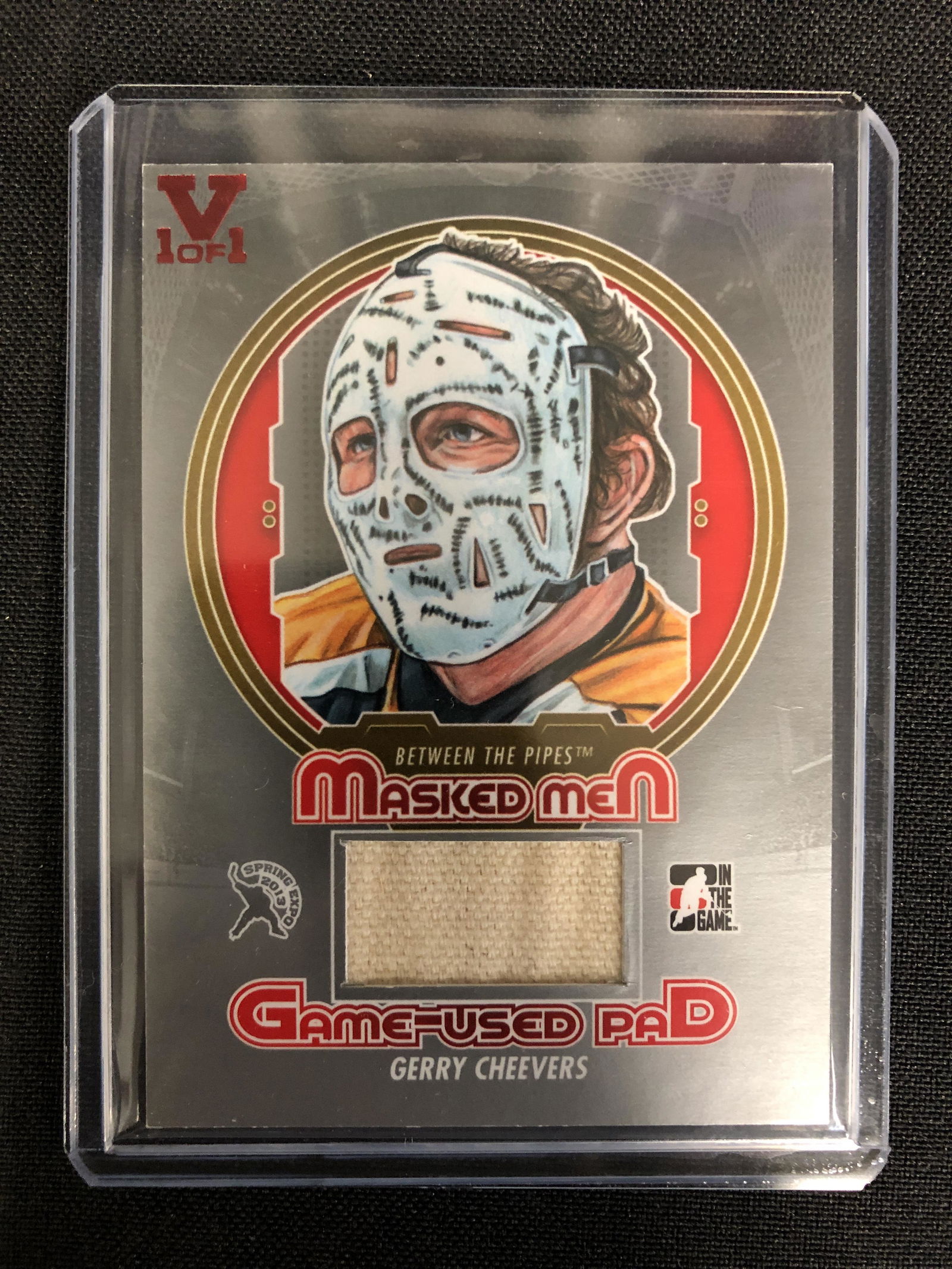 2013 IN THE GAME GERRY CHEEVERS GAME USED PAD CARD 1/1 (1 of 2)