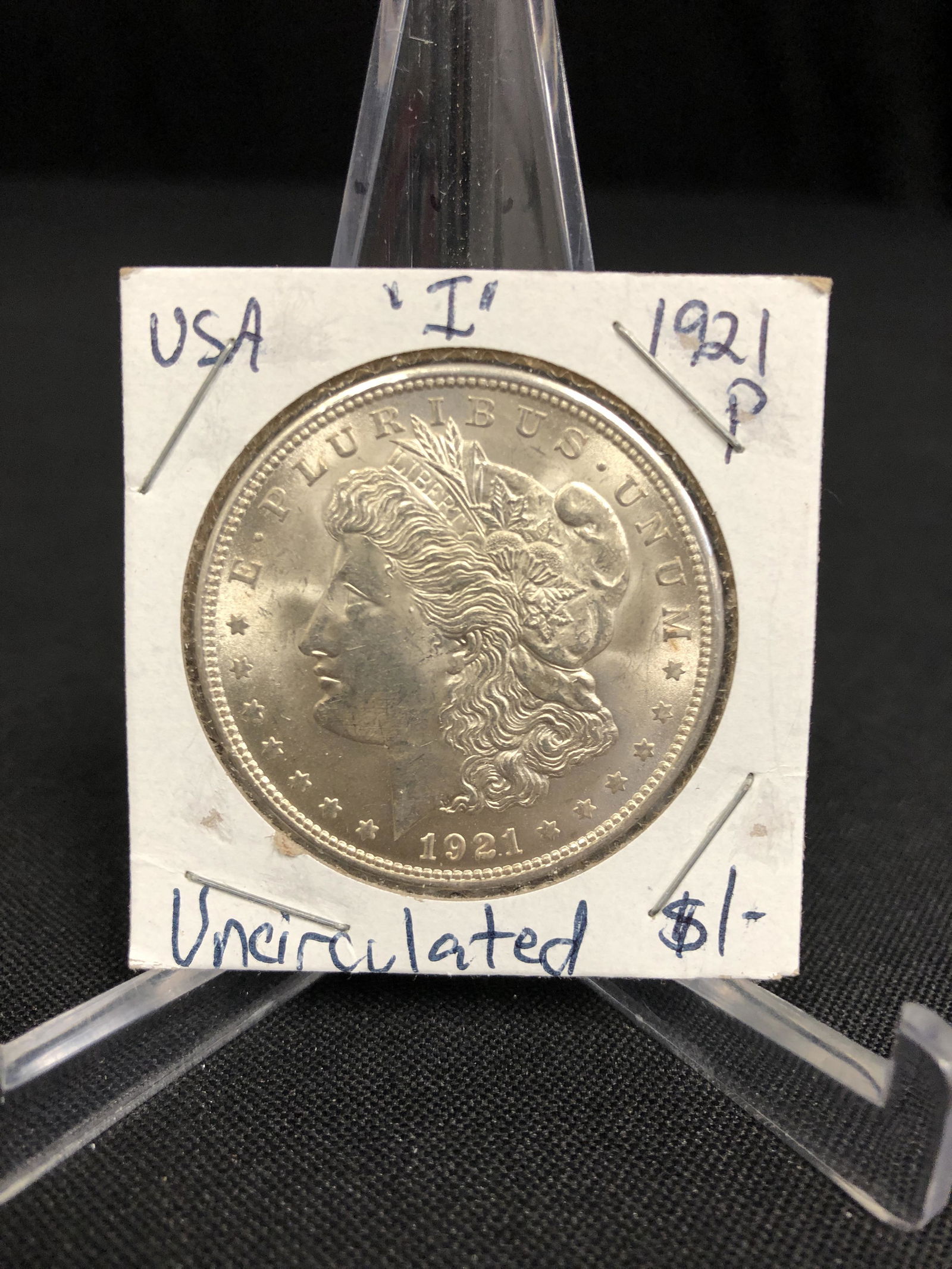 1921 USA MORGAN SILVER DOLLAR (PHILADELPHIA MINTED) (1 of 1)