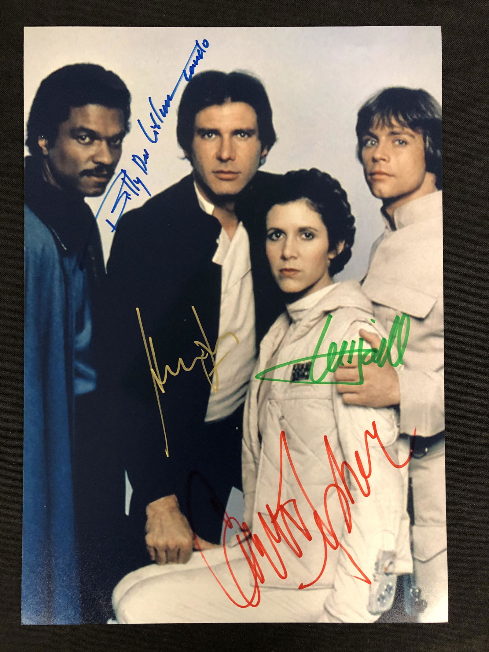 STAR WARS CAST SIGNED 8 X 10 ( FISHER, FORD, HAMILL, (1 of 3)