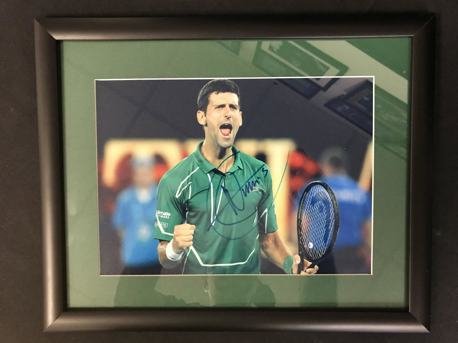 Novak Djokovic Signed 8X10 Framed Photo (RA COA): Novak Djokovic Signed 8X10 Framed Photo (RA COA)