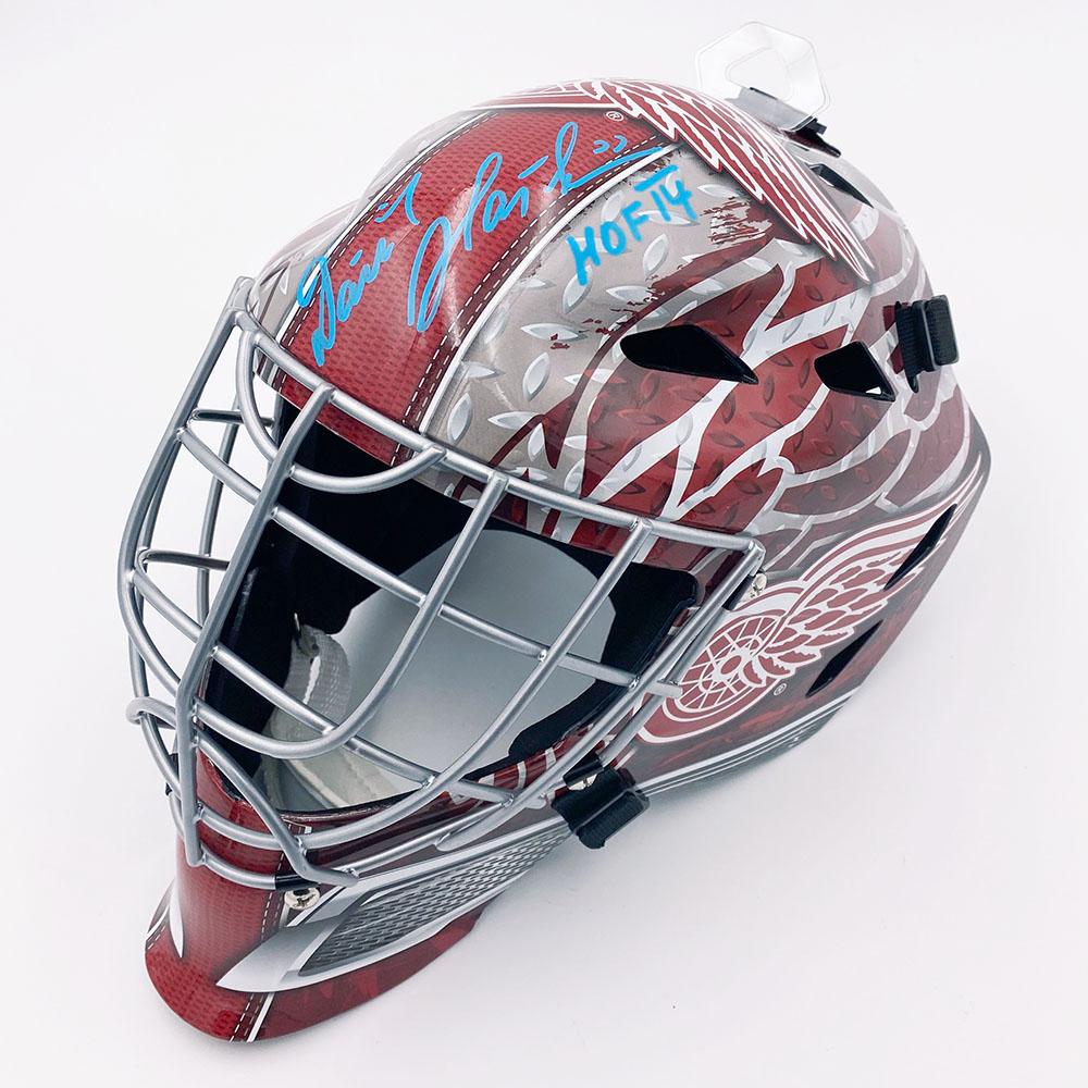 Dominik Hasek Autographed Detroit Red Wings Goalie Mask: Dominik Hasek Autographed Detroit Red Wings Goalie Mask (Frozen Pond COA)