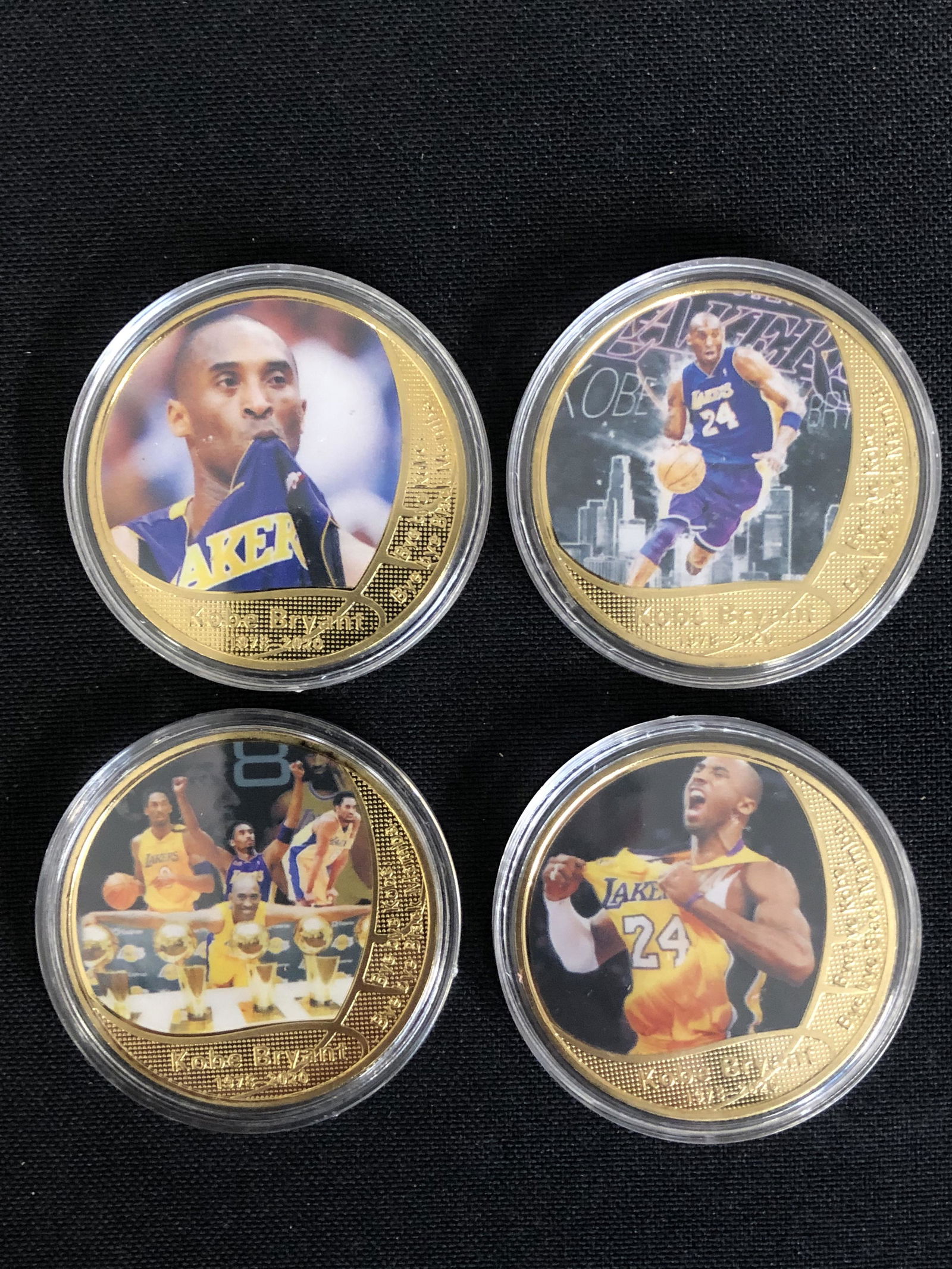 KOBE BRYANT GOLD PLATED COLLECTOR COINS LOT (1 of 2)