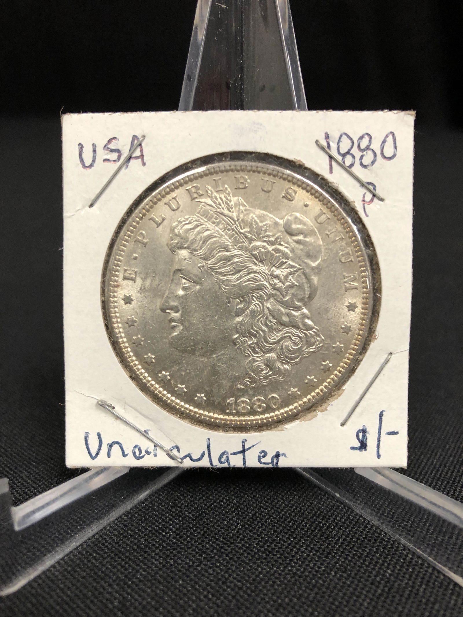 1880  USA MORGAN SILVER DOLLAR PHILADELPHIA MINT (1 of 1)