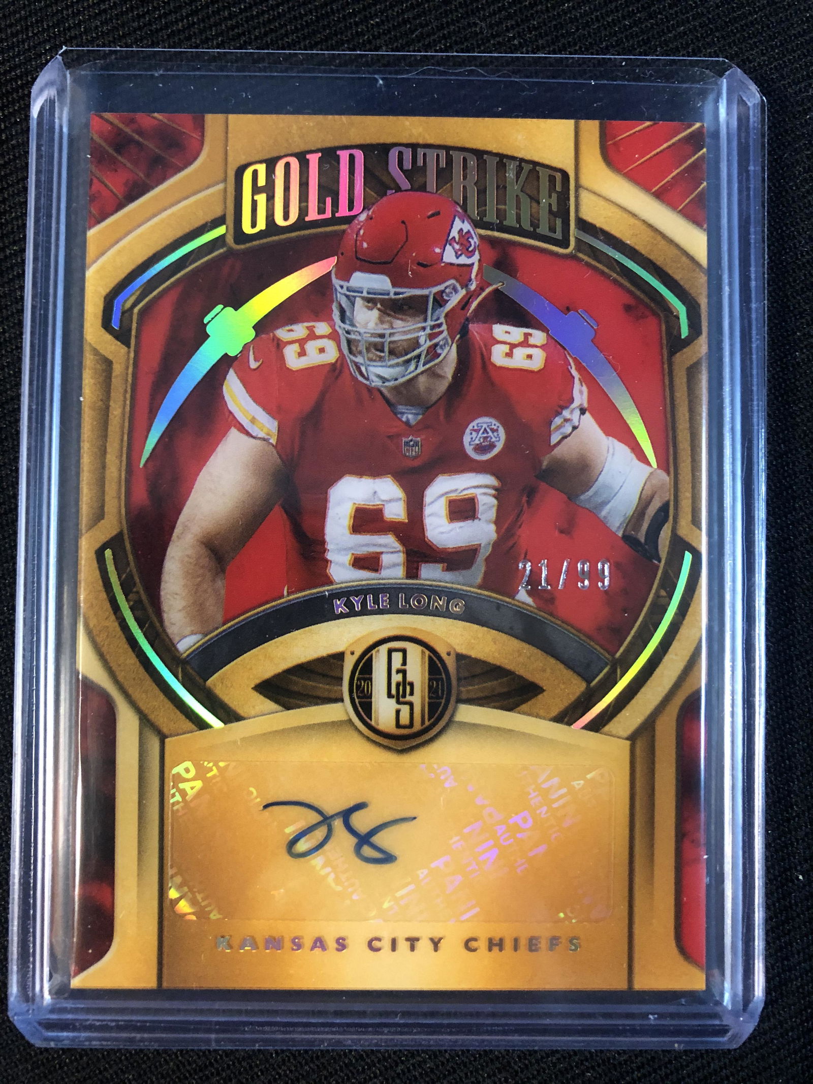 2021 PANINI GOLD STANDARD KYLE LONG GOLD STRIKE AUTO (1 of 2)