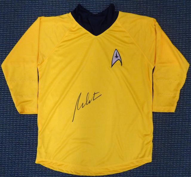 William Shatner Autographed Star Trek Uniform Shirt (1 of 3)