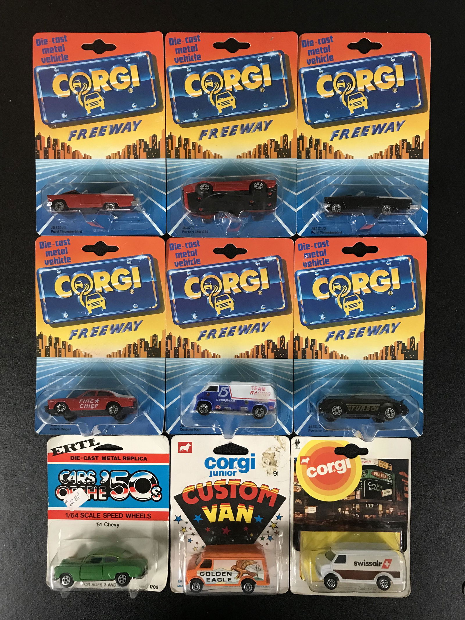 ON CARD VINTAGE CORGI CAR LOT (1 of 1)