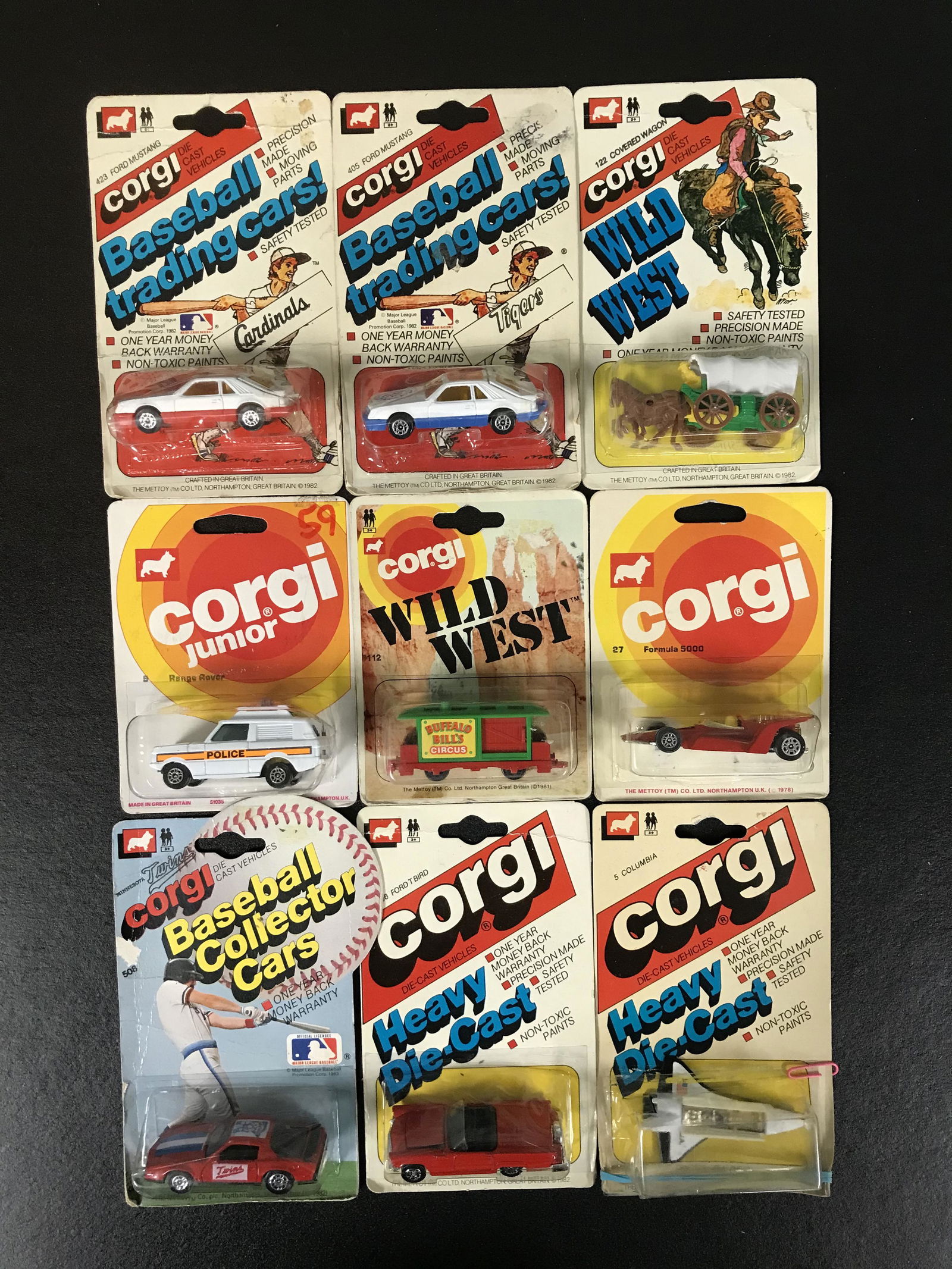 ON CARD VINTAGE CORGI CAR LOT (1 of 1)