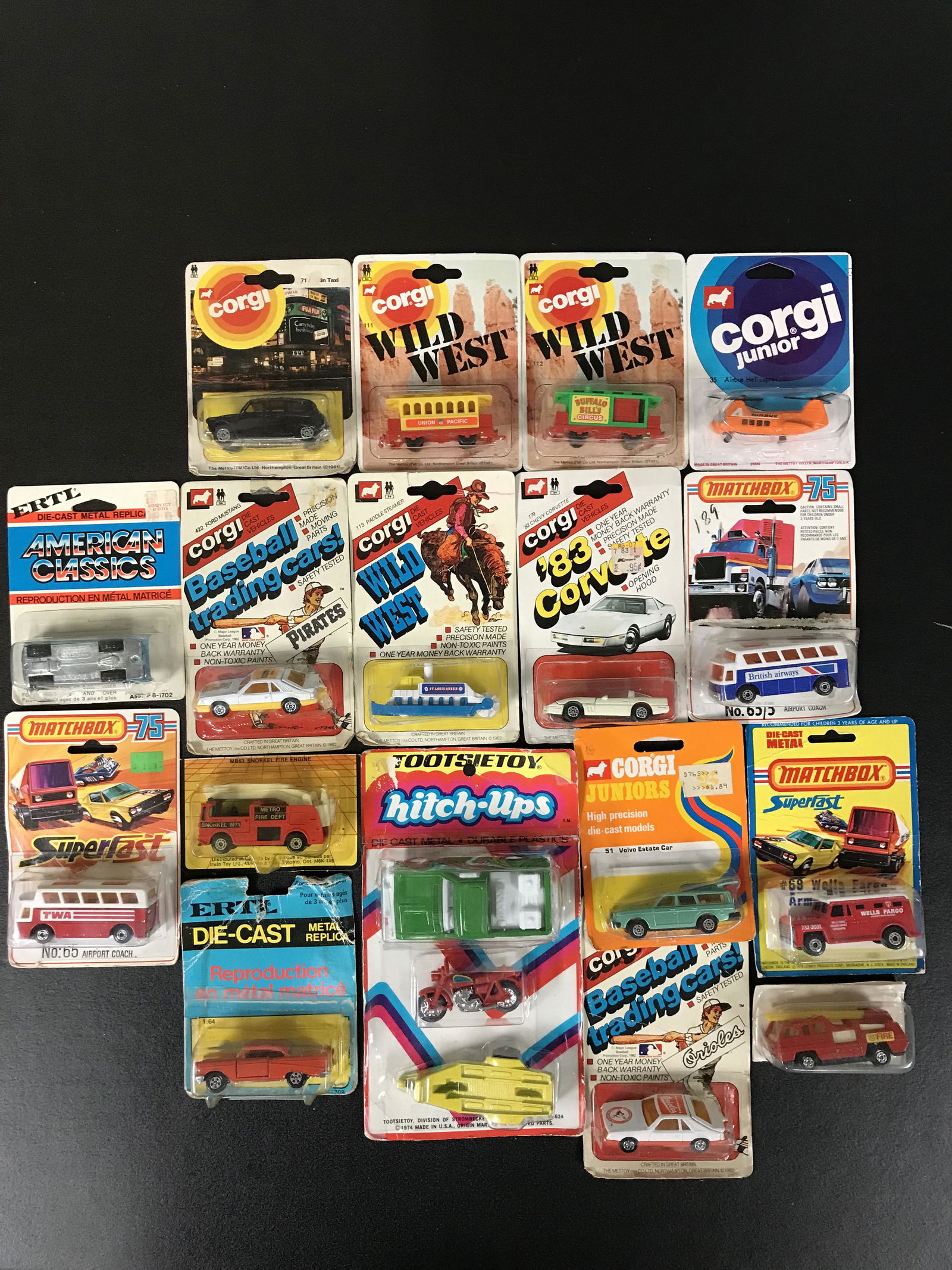 ON CARD VINTAGE CORGI CAR LOT (1 of 1)