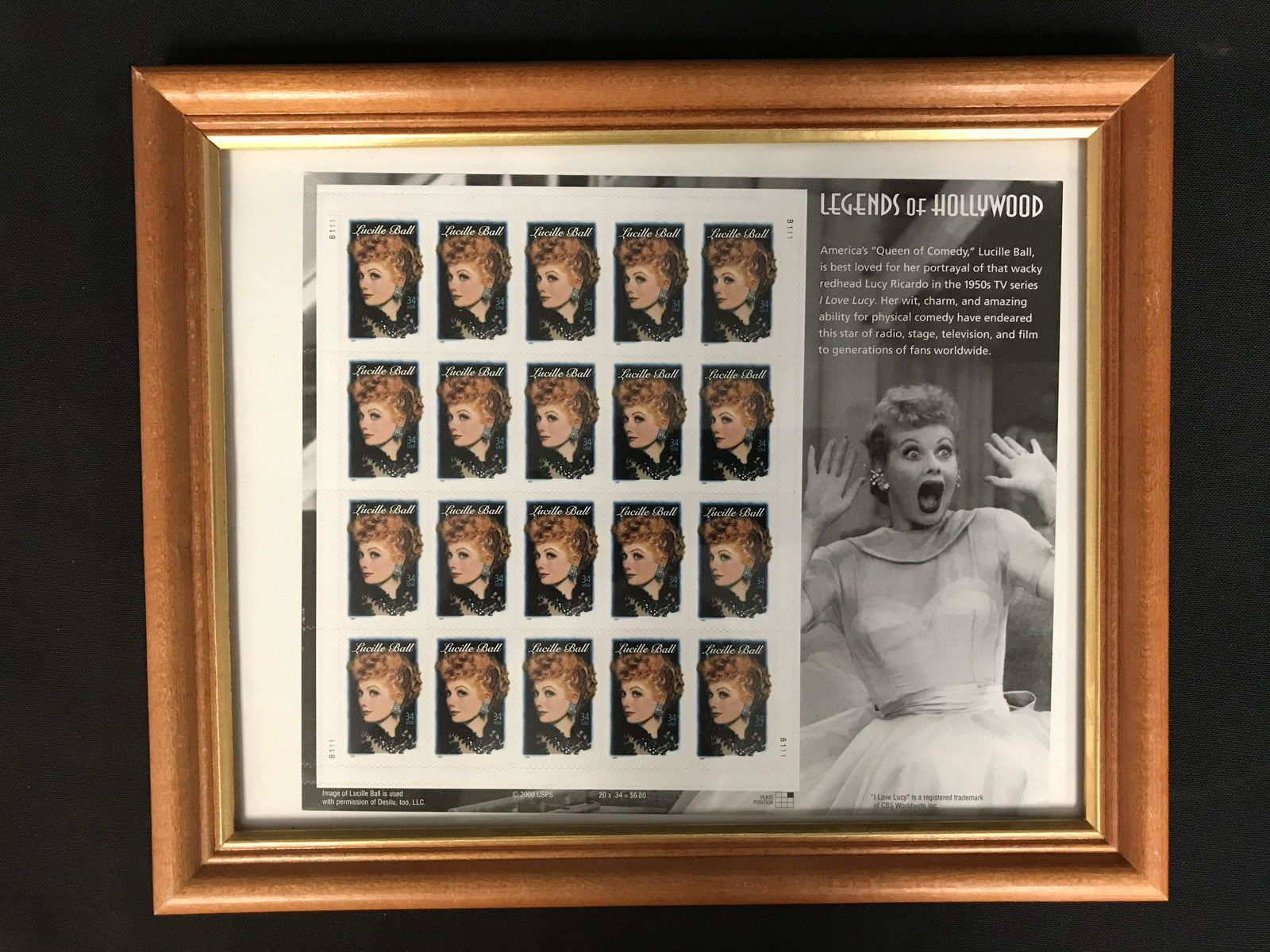 LEGENDS OF HOLLYWOOD UNCUT STAMP SHEET (1 of 1)