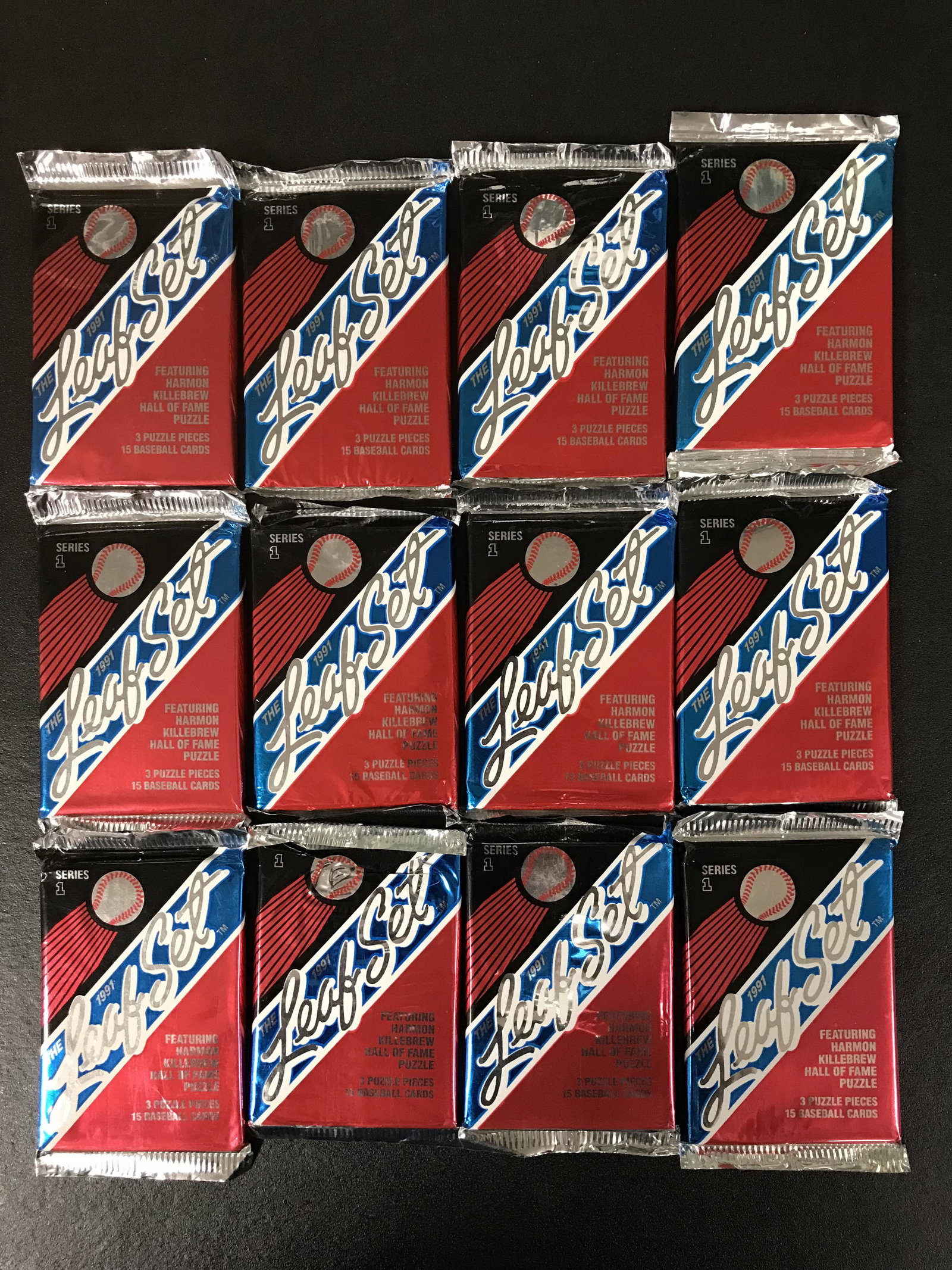1991 THE LEAF SET BASEBALL CARD PACKS LOT (1 of 1)
