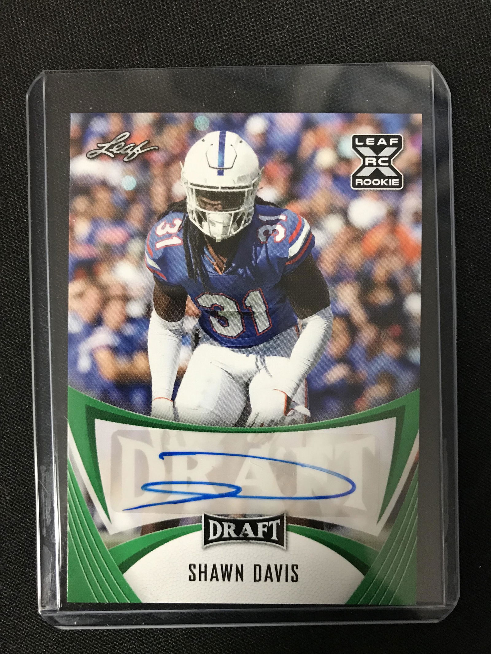 2021 LEAF DRAFT #BA-SD1 SHAWN DAVIS ROOKIE AUTOGRAPH (1 of 2)