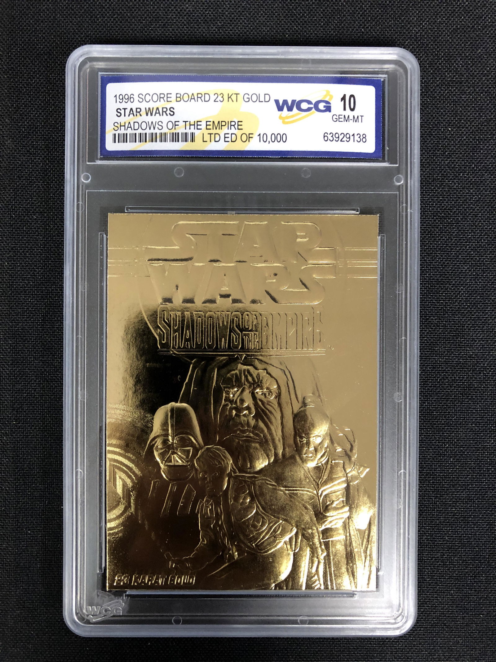 1996 score board 23kt gold star wars darth vader edition