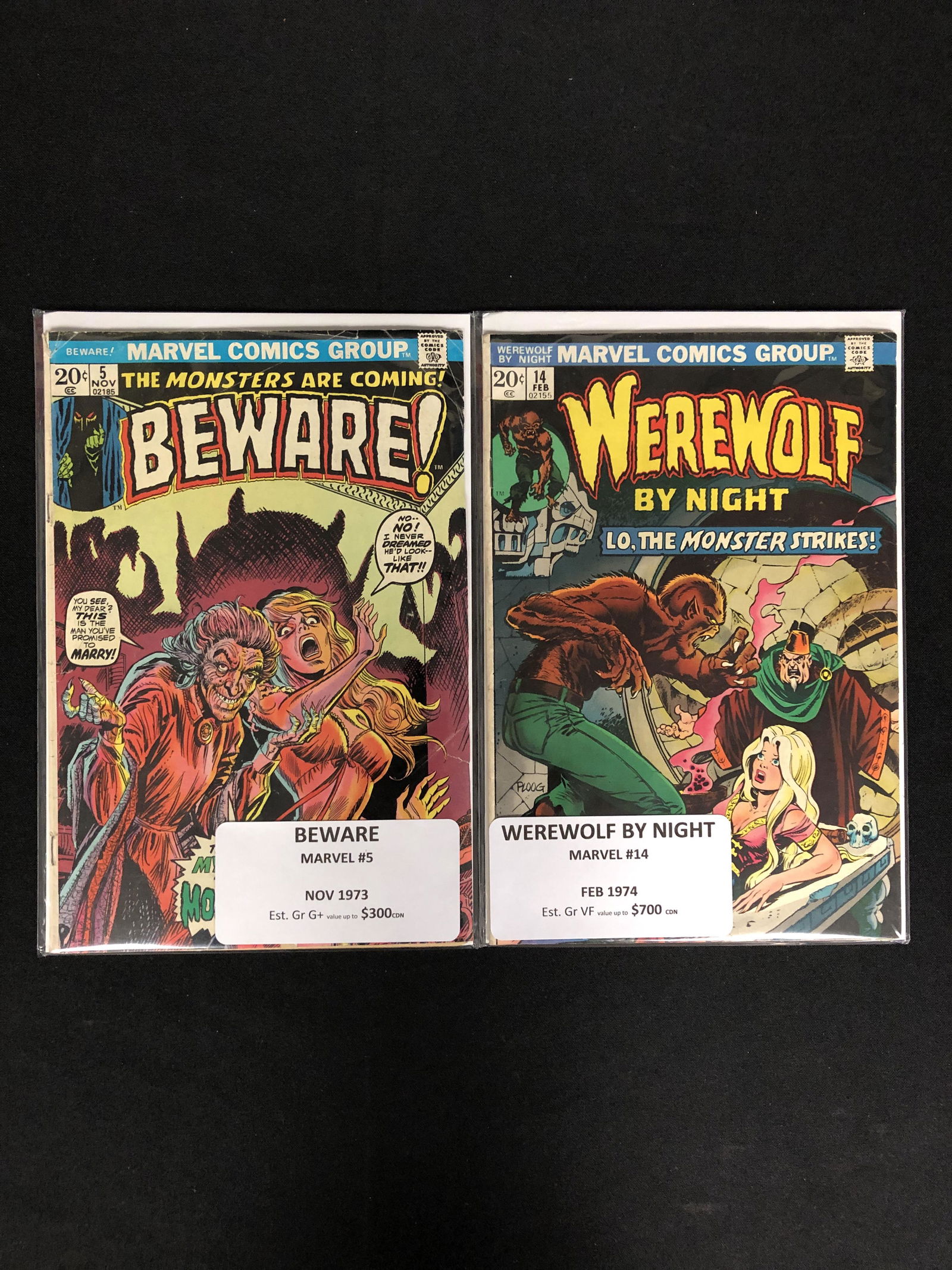BEWARE! #5/ WEREWOLF BY NIGHT #14 (MARVEL COMICS) (1 of 1)