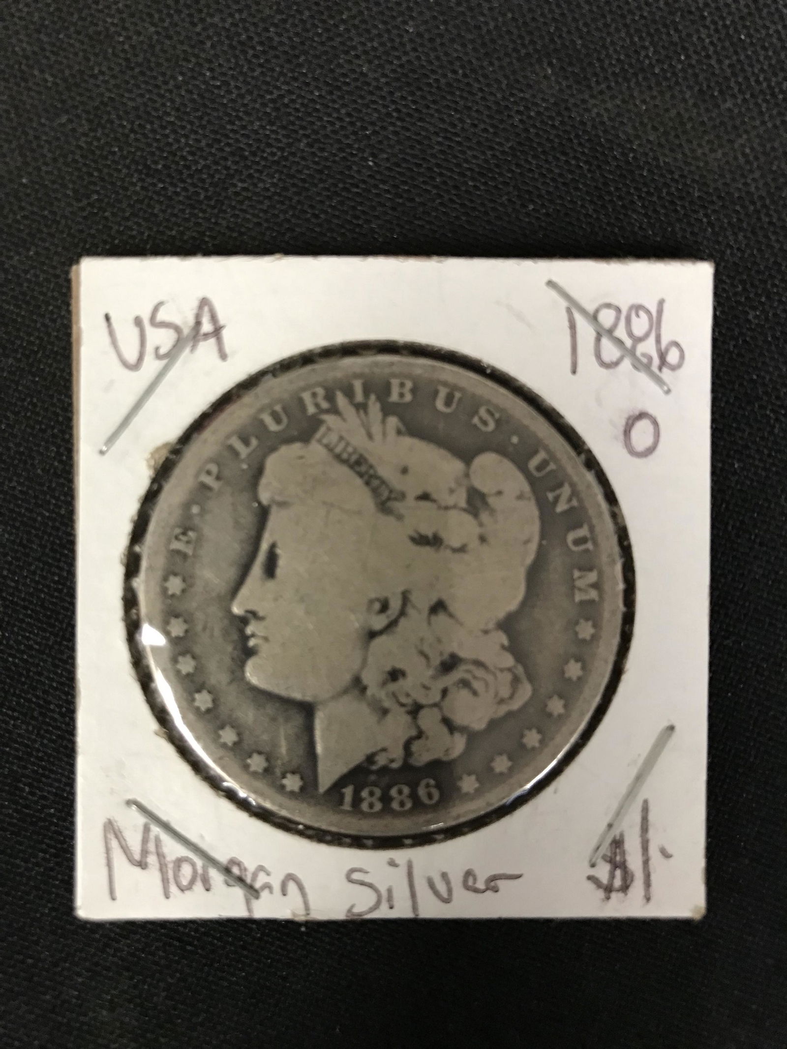 1886 US MORGAN SILVER DOLLAR NEW ORLEANS MINT (1 of 1)