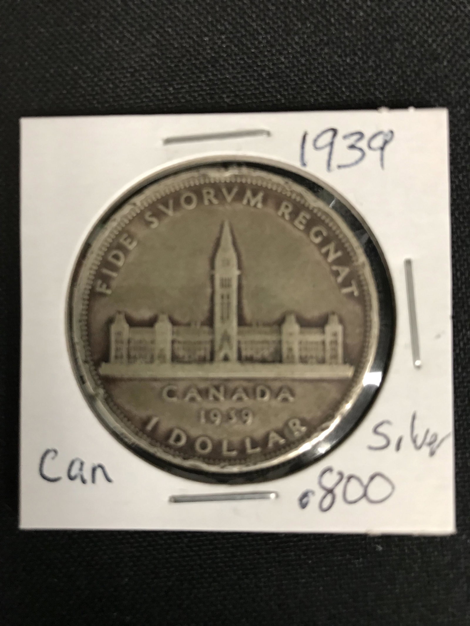 CANADIAN 1939  SILVER DOLLAR   .800 SILVER (1 of 1)