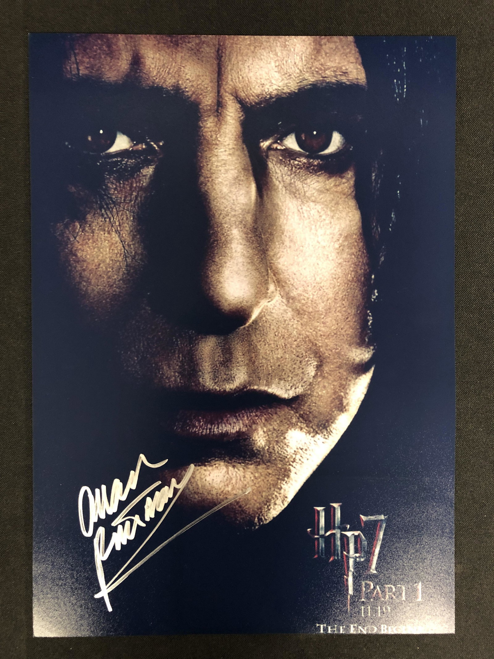 ALLEN RICKMAN SIGNE HARRY POTTER 8 X 10 (RA COA): ALLEN RICKMAN SIGNE HARRY POTTER 8 X 10 (RA COA)
