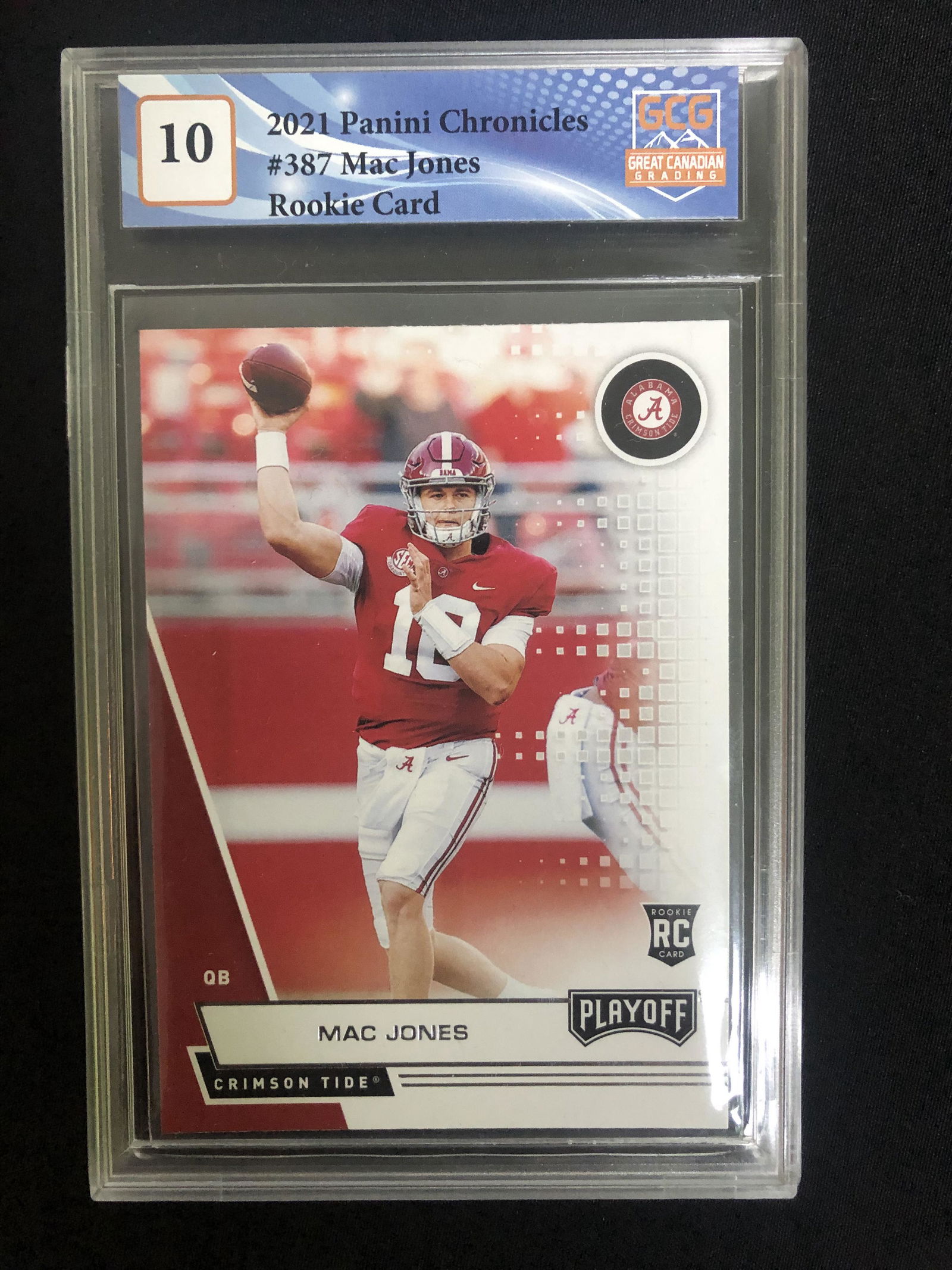 2021 PANINI CHRONICLES MAC JONES ROOKIE CARD (GCG 10) (1 of 1)