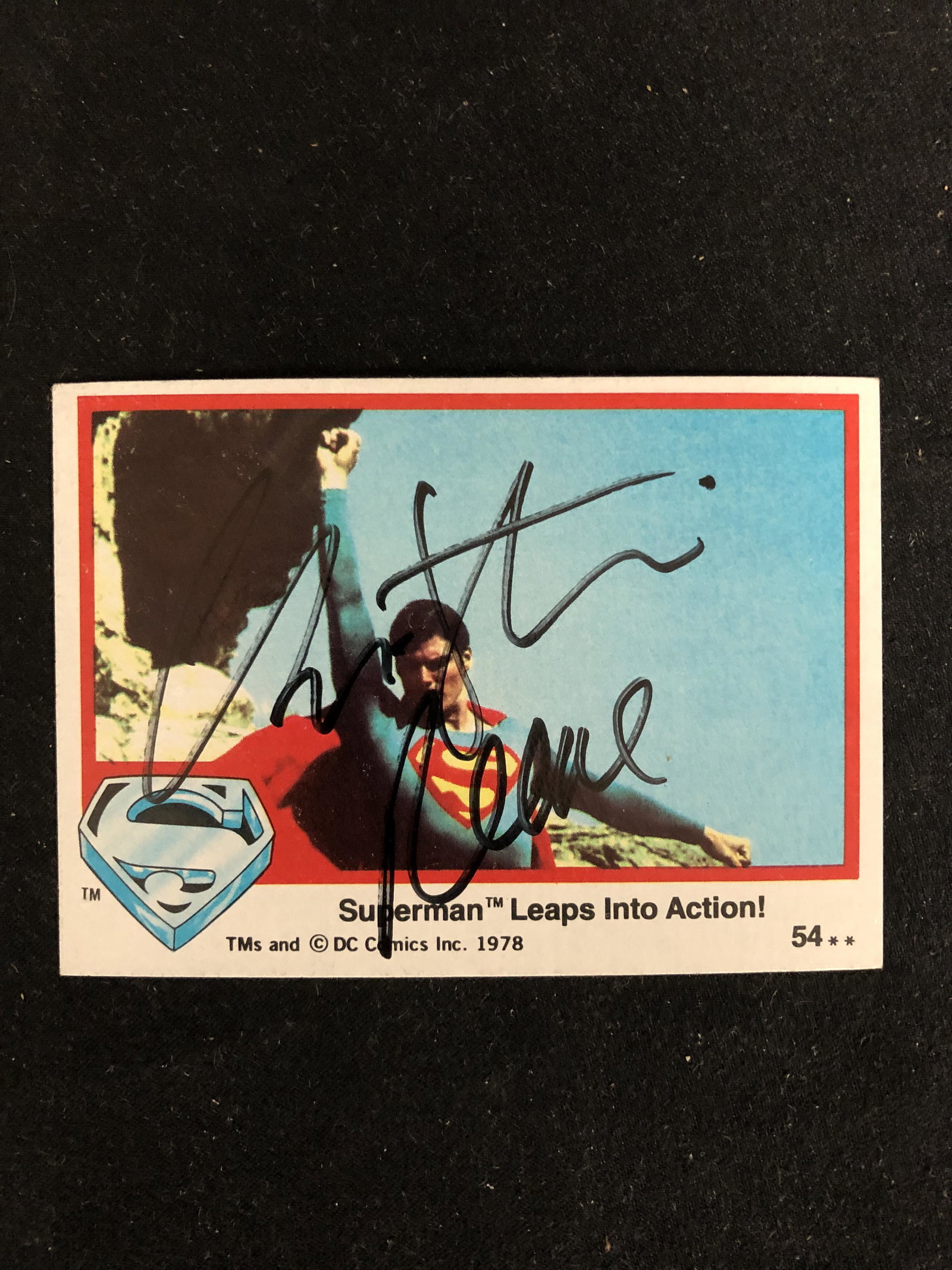 CHRISTOPHER REEVES SIGNED SUPERMAN TRADING CARD (RA (1 of 3)