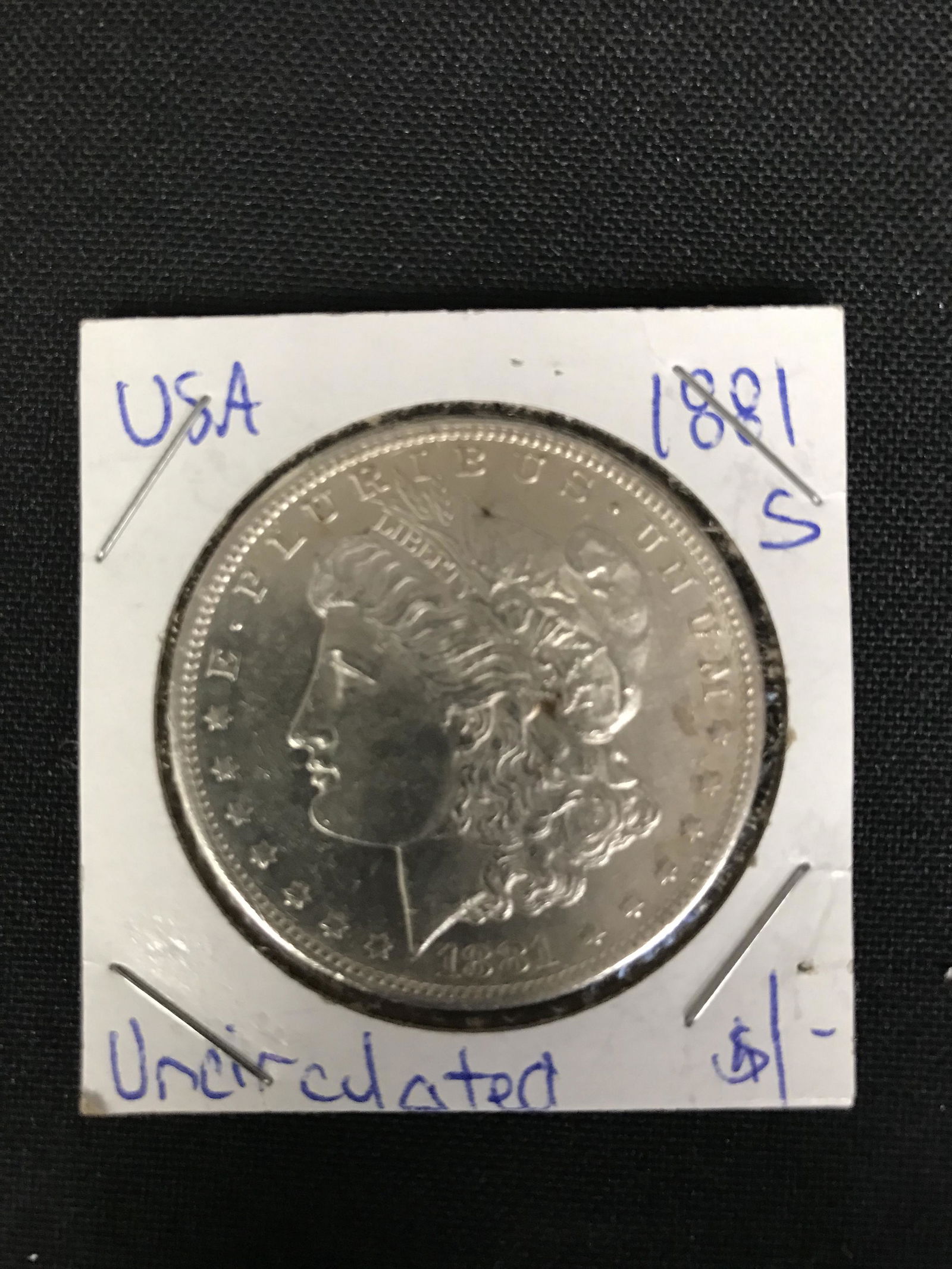 1881 USA MORGAN SILVER DOLLAR (SAN FRANCISCO MINTED) Un (1 of 1)