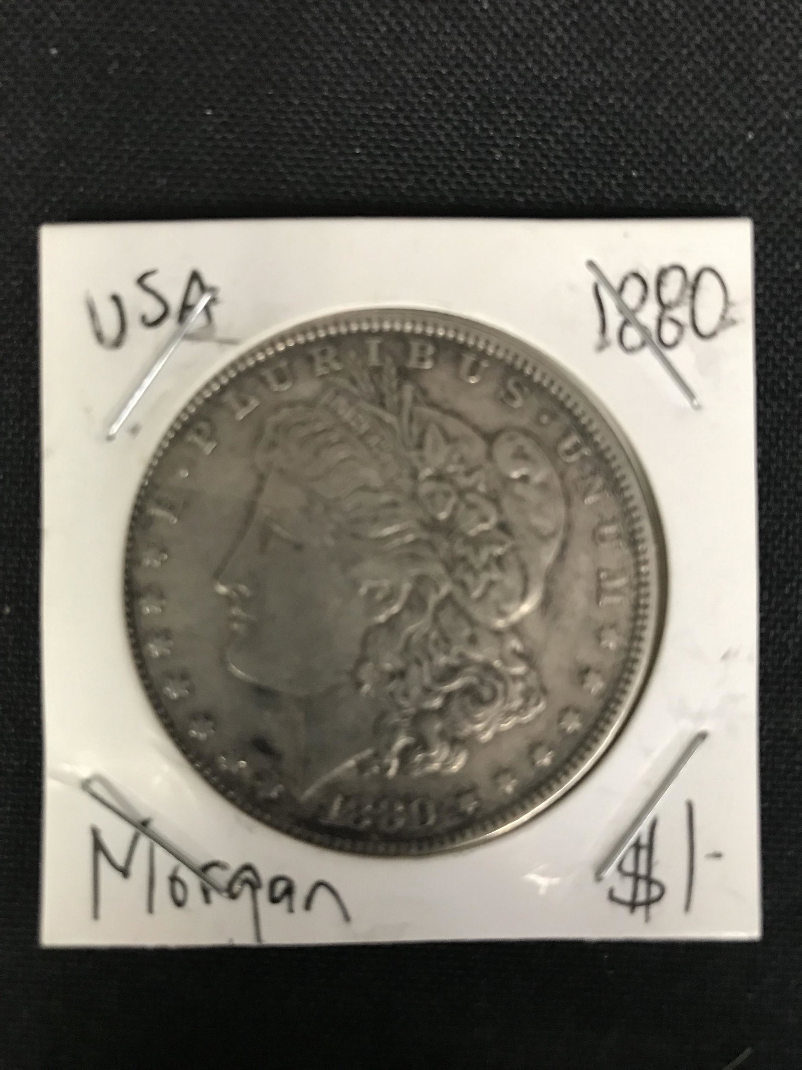 1880 USA MORGAN SILVER DOLLAR: 1880 USA MORGAN SILVER DOLLAR