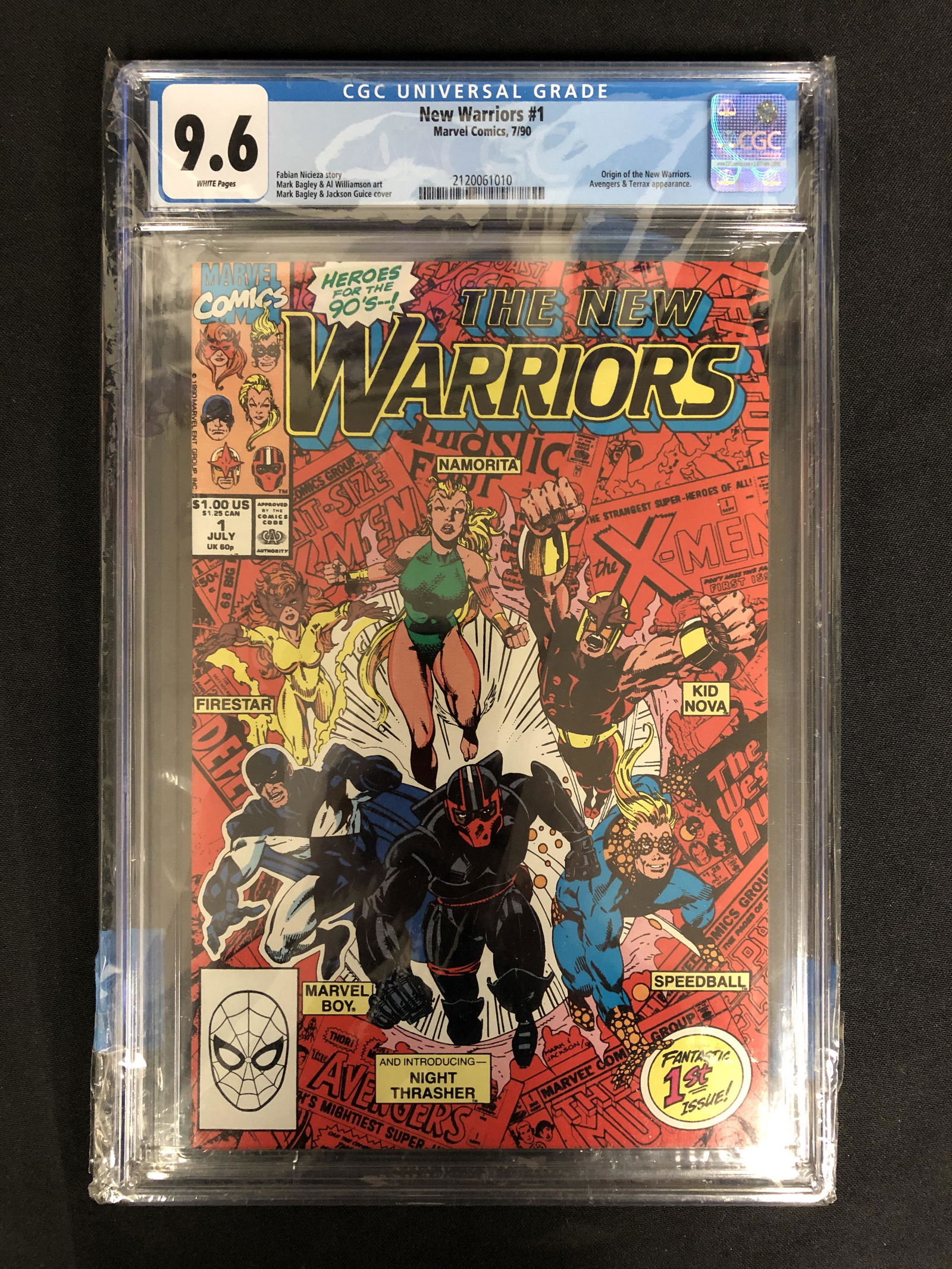 MARVEL COMICS THE NEW WARRIORS NO.1 (CGC 9.6) (1 of 1)