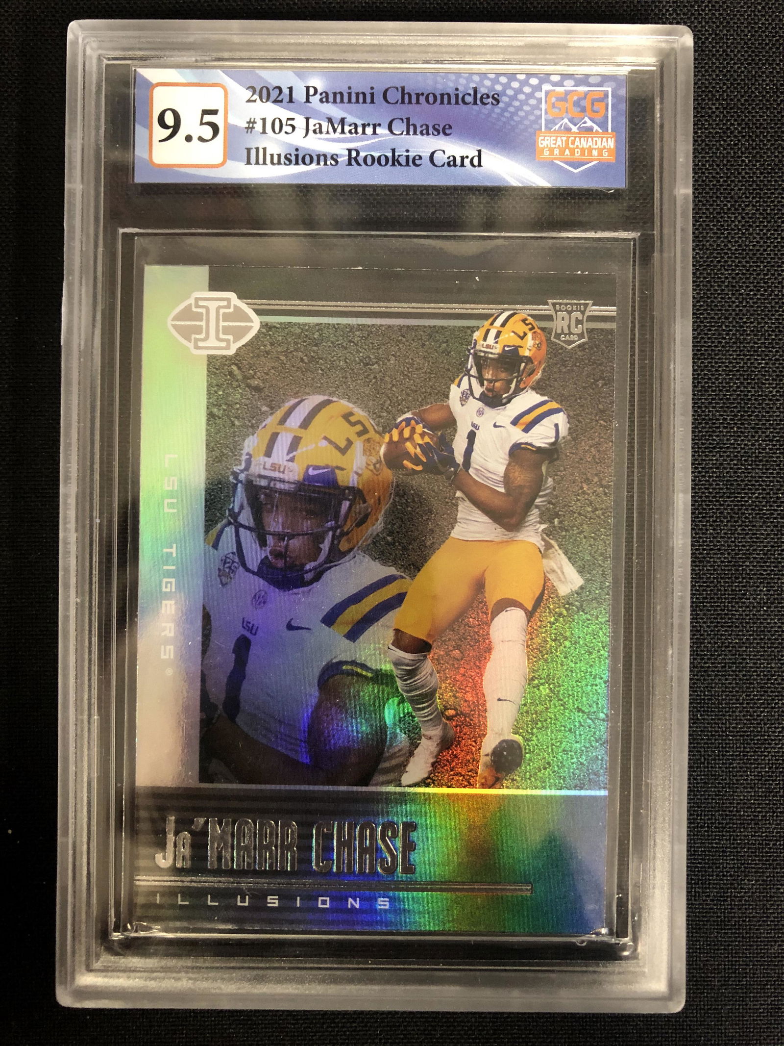 2021 PANINI CHRONICLES #105 JaMARR CHASE ILLUSIONS RC (1 of 2)