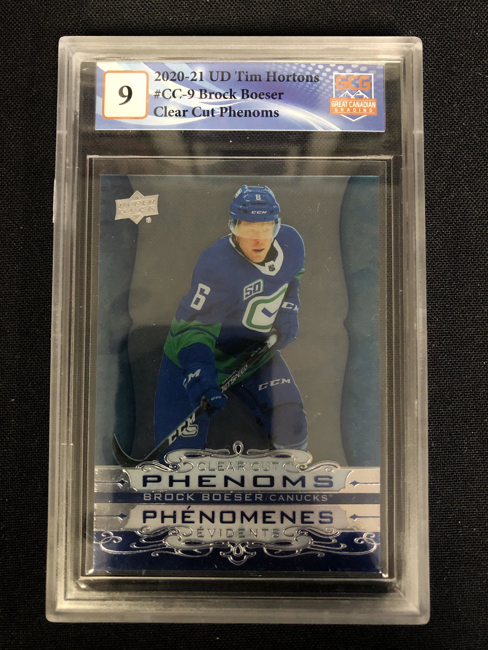 2020-21 UD TIM HORTONS #CC-9 BROCK BOESER CLEAR CUT: 2020-21 UD TIM HORTONS #CC-9 BROCK BOESER CLEAR CUT PHENOMS (GCG 9)