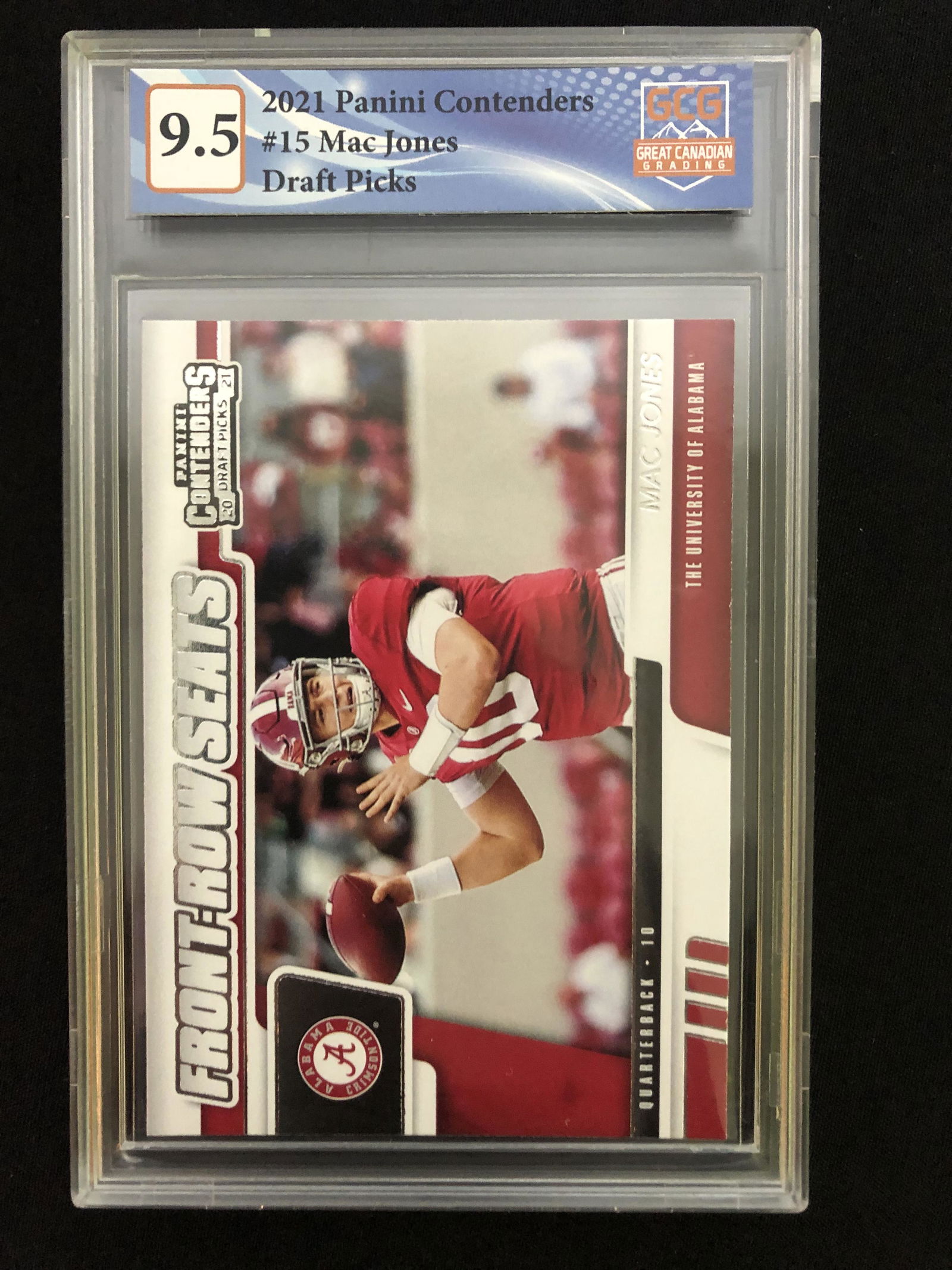 2021 PANINI CONTENDERS MAC JONES ROOKIE CARD (GCG 9.5) (1 of 1)