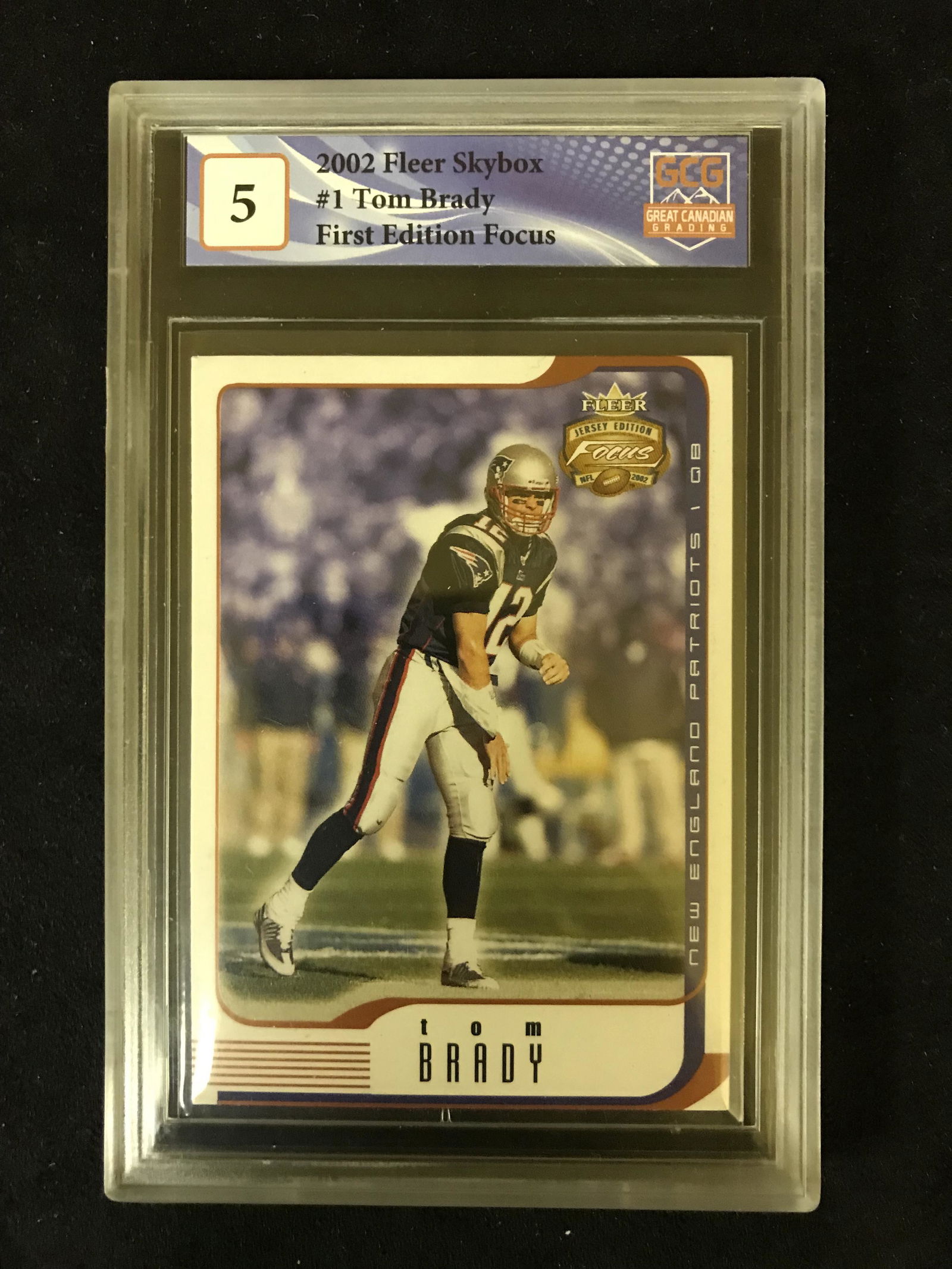 2002 FLEER SKYBOX #1 TOM BRADY FIRST EDITION FOCUS (GCG (1 of 1)