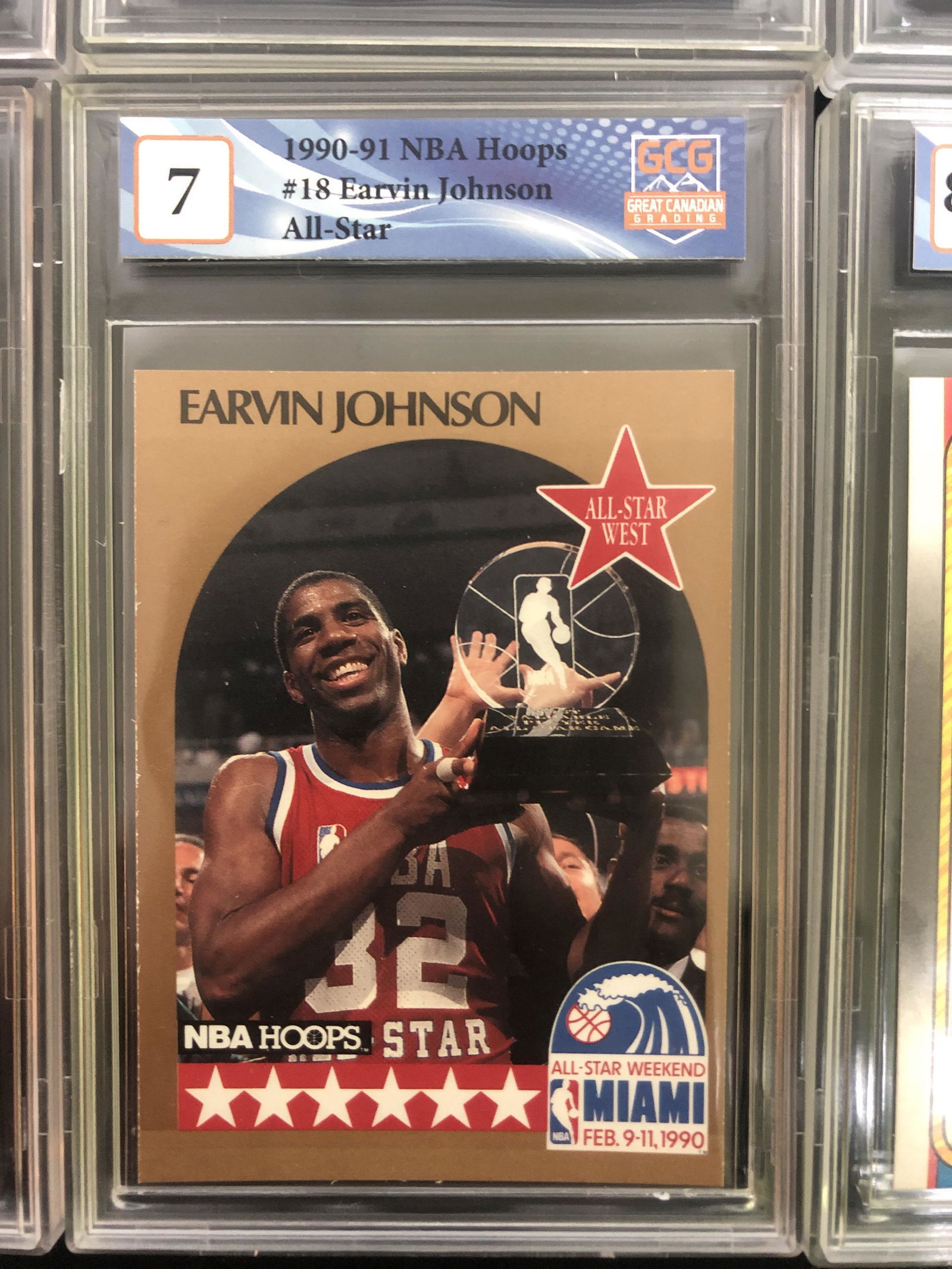 1990-91 NBA HOOPS #18 EARVIN JOHNSON ALL-STAR (GCG 7) (1 of 1)