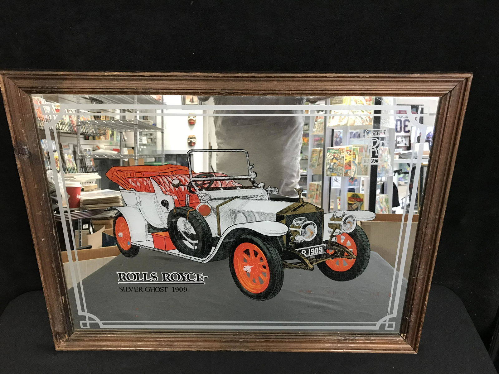 VINTAGE ROLLS ROYCE BAR MIRROR (1 of 1)