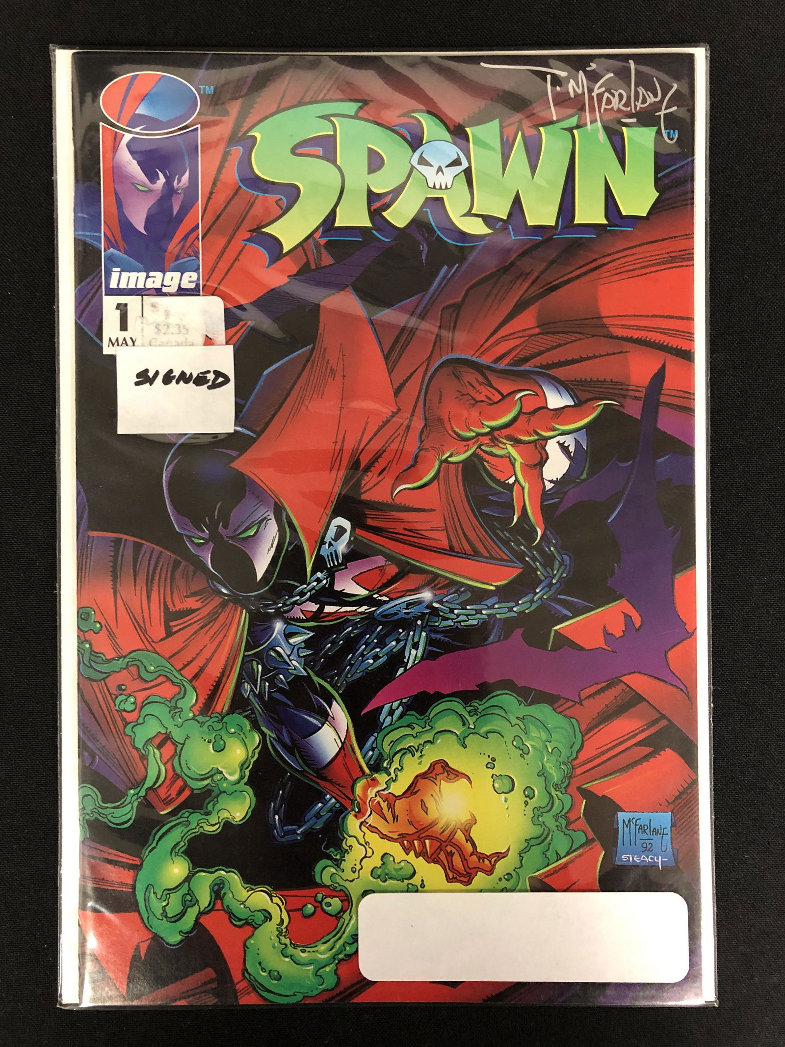 IMAGE COMICS SPAWN NO.1 SIGNED BY TODD MCFARLANE (1 of 2)