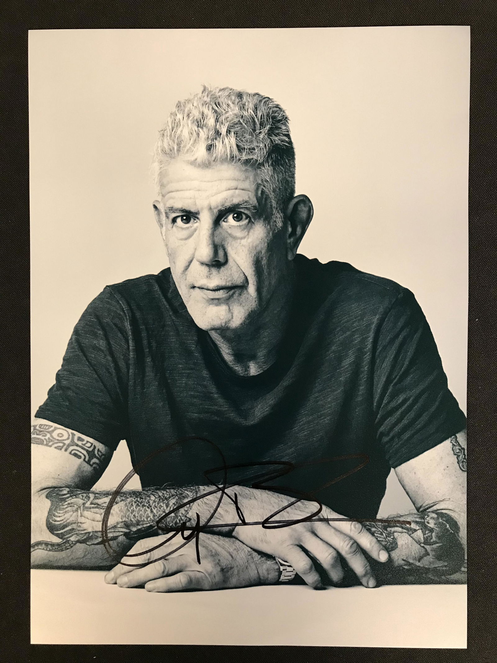 ANTHONY BOURDAIN SIGNED 8 X 10 (RA COA) (1 of 3)