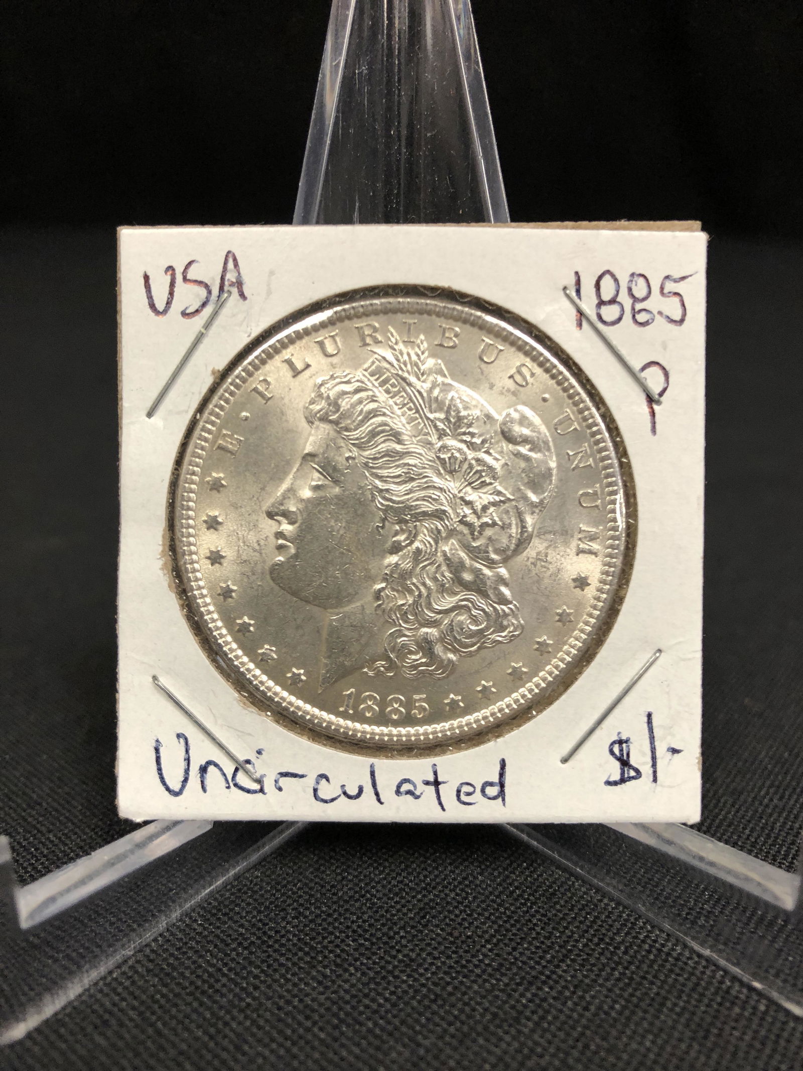 1885 US MORGAN SILVER DOLLAR UNCIRCULATED (1 of 1)
