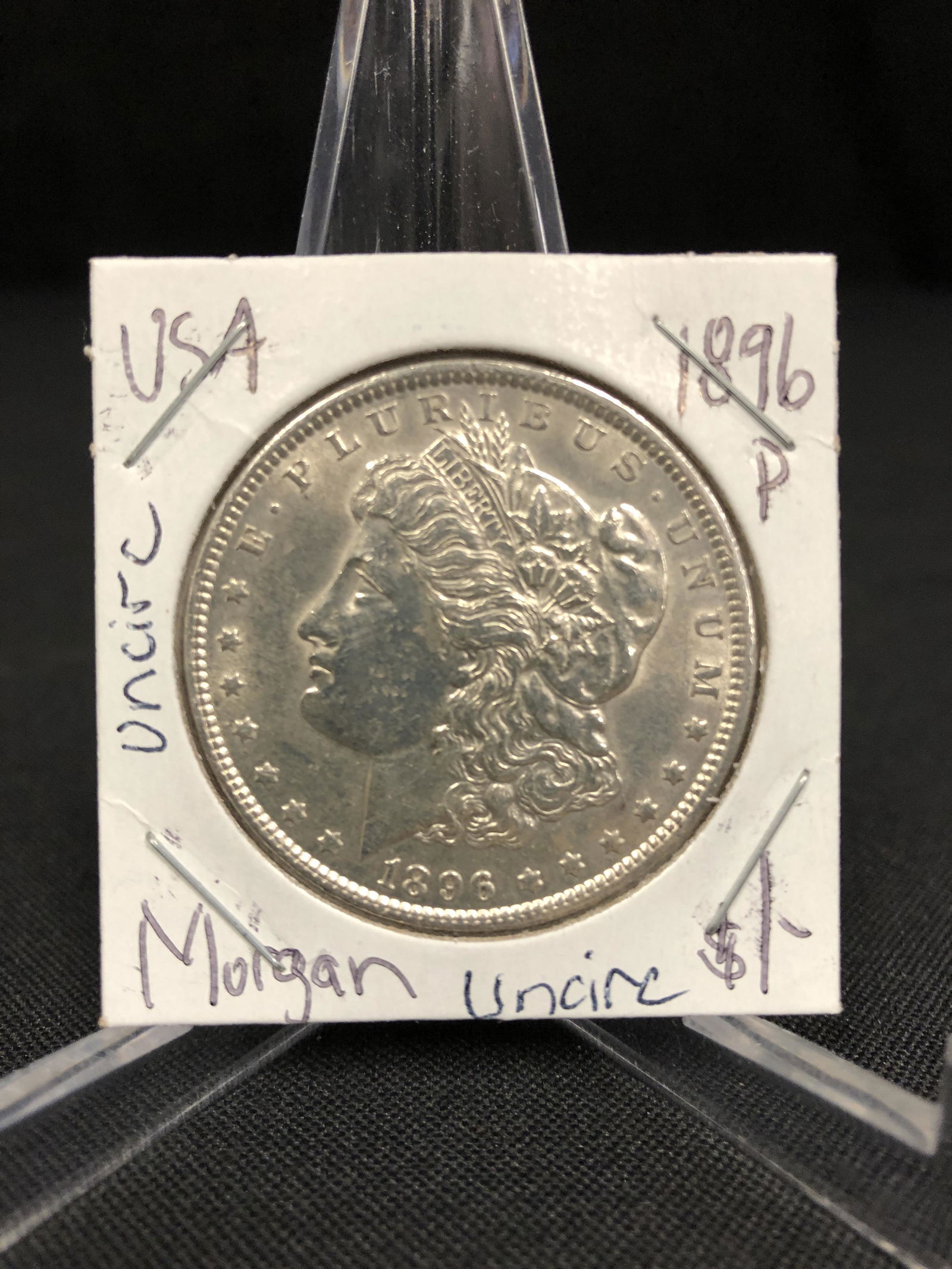 1896 US MORGAN SILVER DOLLAR UNCIRCULATED (1 of 1)