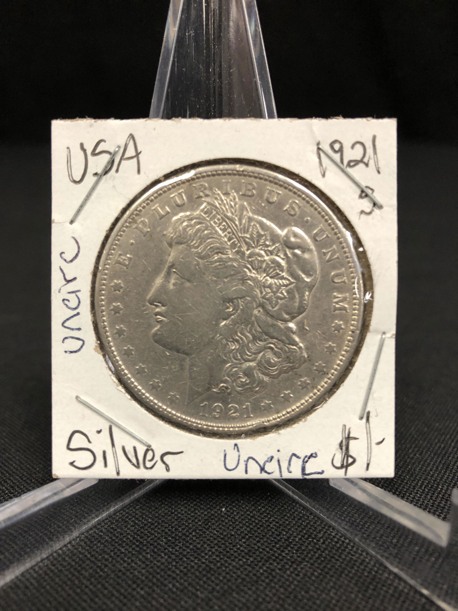 1921 US MORGAN SILVER DOLLAR UNCIRCULATED (1 of 1)