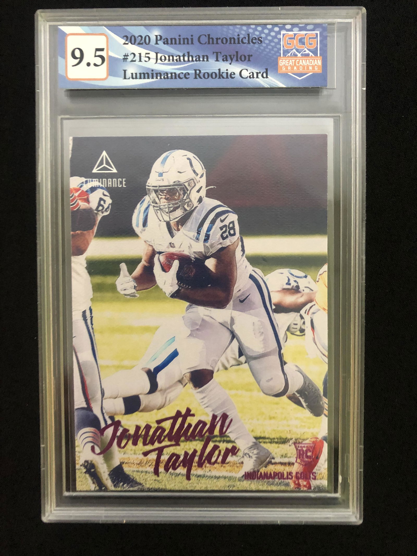 2020 PANINI CHRONICLES NO.215 JONATHAN TAYLOR LUMINANCE (1 of 1)