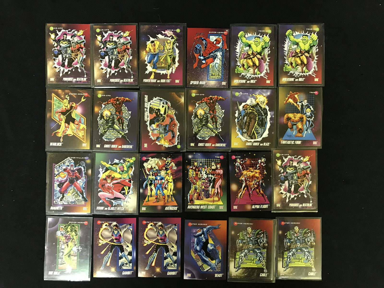 MARVEL SUPER HEROES TRADING CARD LOT (1 of 1)