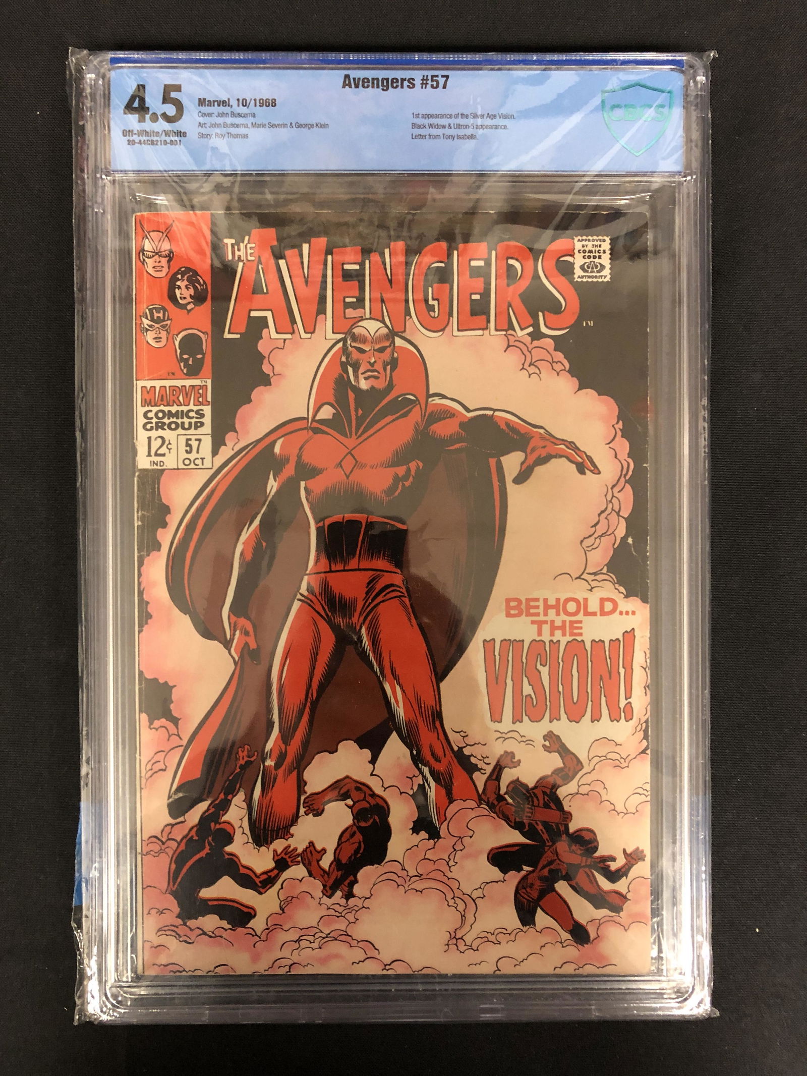 THE AVENGERS #57 CBCS 4.5 (MARVEL COMICS 1968) (1 of 1)