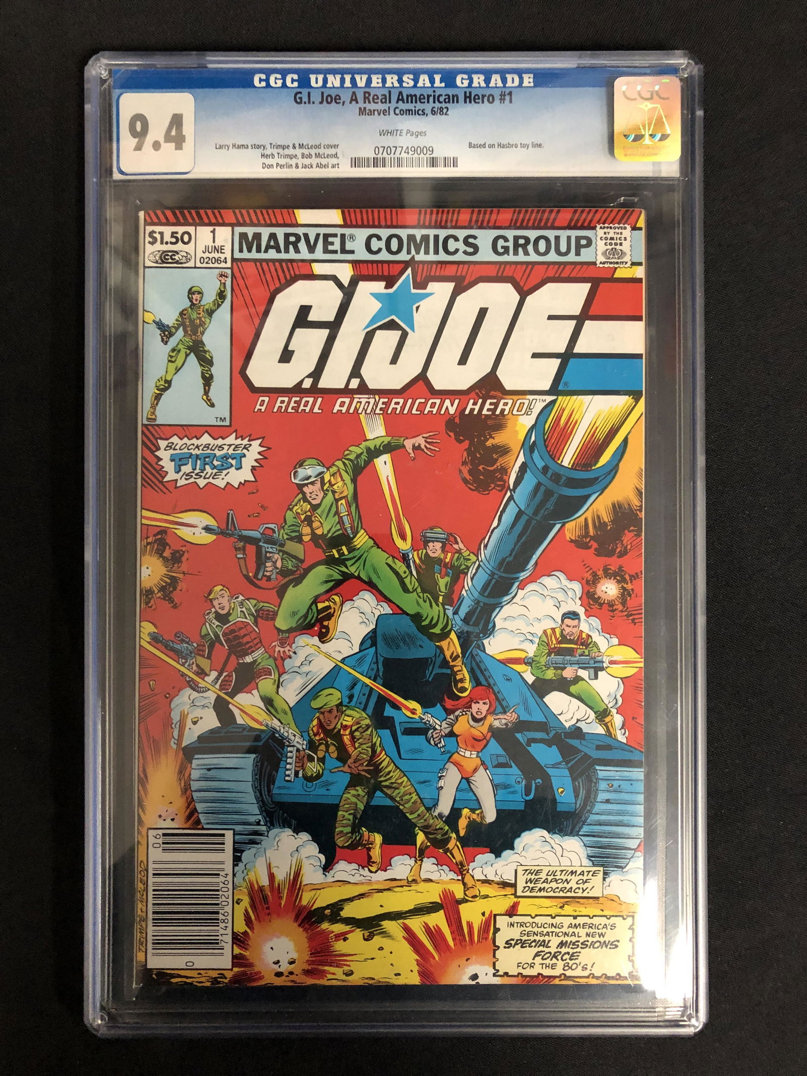 G.I JOE, A REAL AMERICAN HERO #1 CGC 9.4 (MARVEL COMICS (1 of 1)