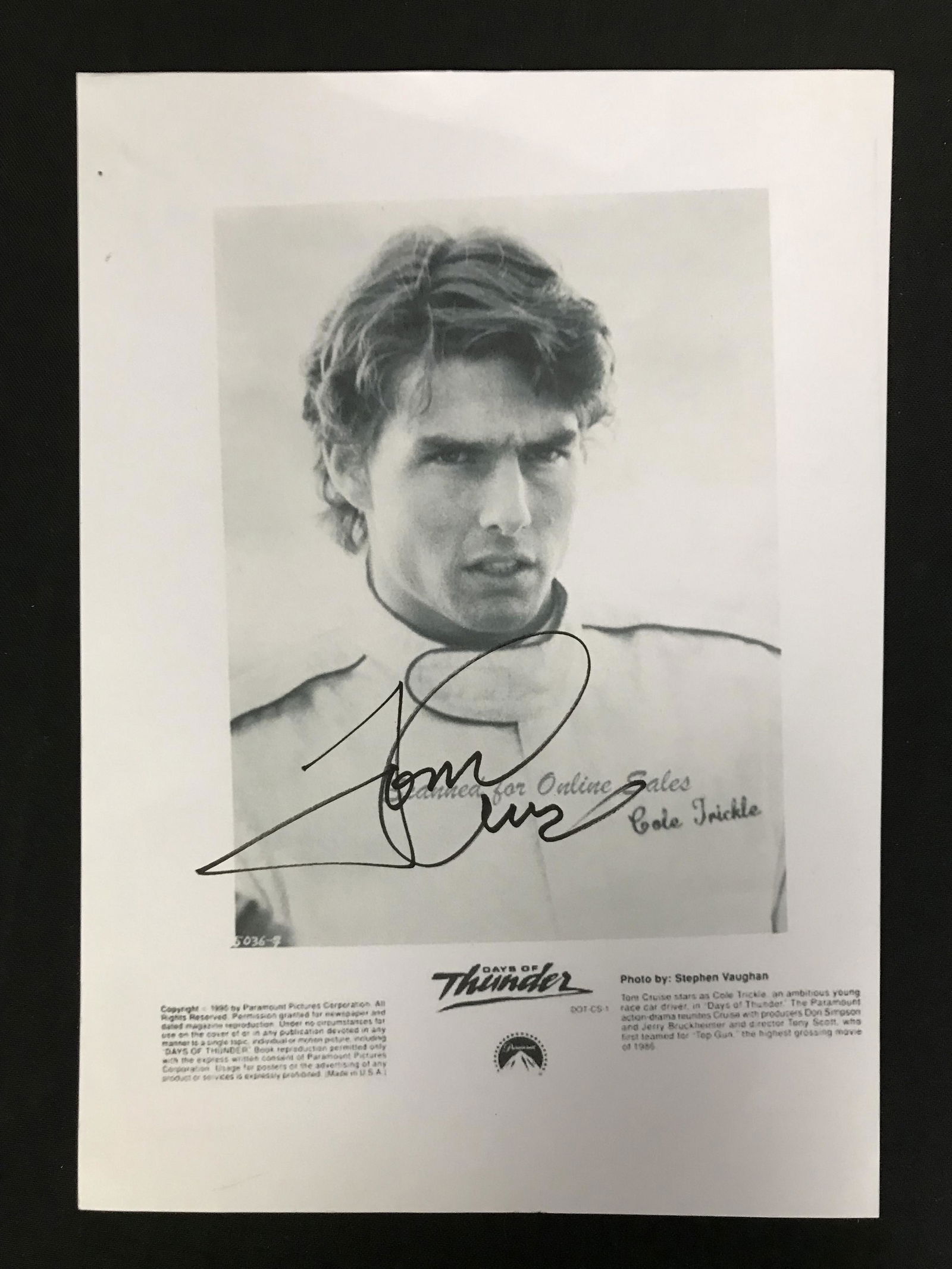 TOM CRUISE SIGNED 8X10 PHOTO (RA COA) (1 of 2)