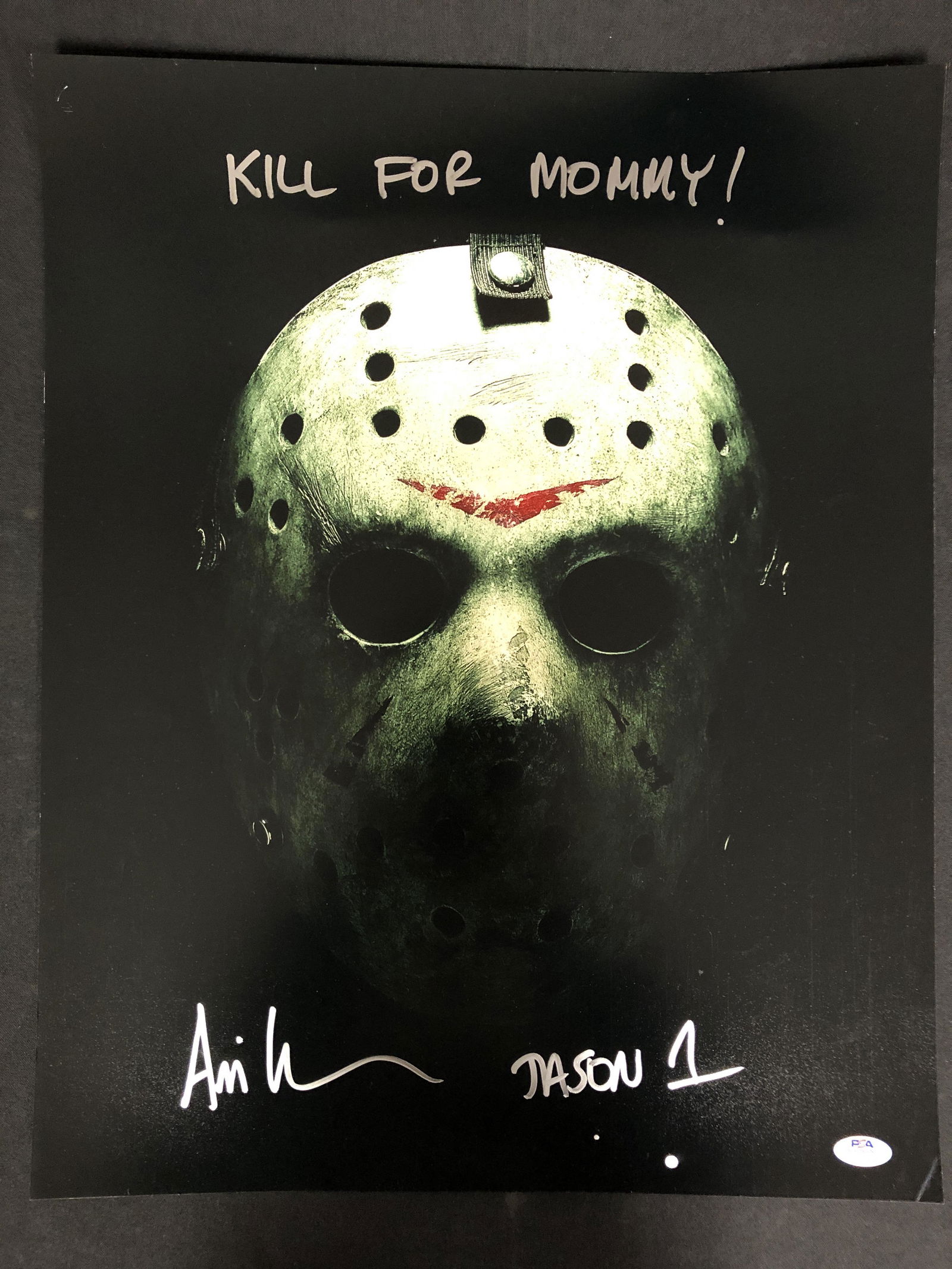 ARI LEHMAN "JASON" FRIDAY THE 13th SIGNED 16X20 PHOTO (PSA HOLO) (1 of 3)