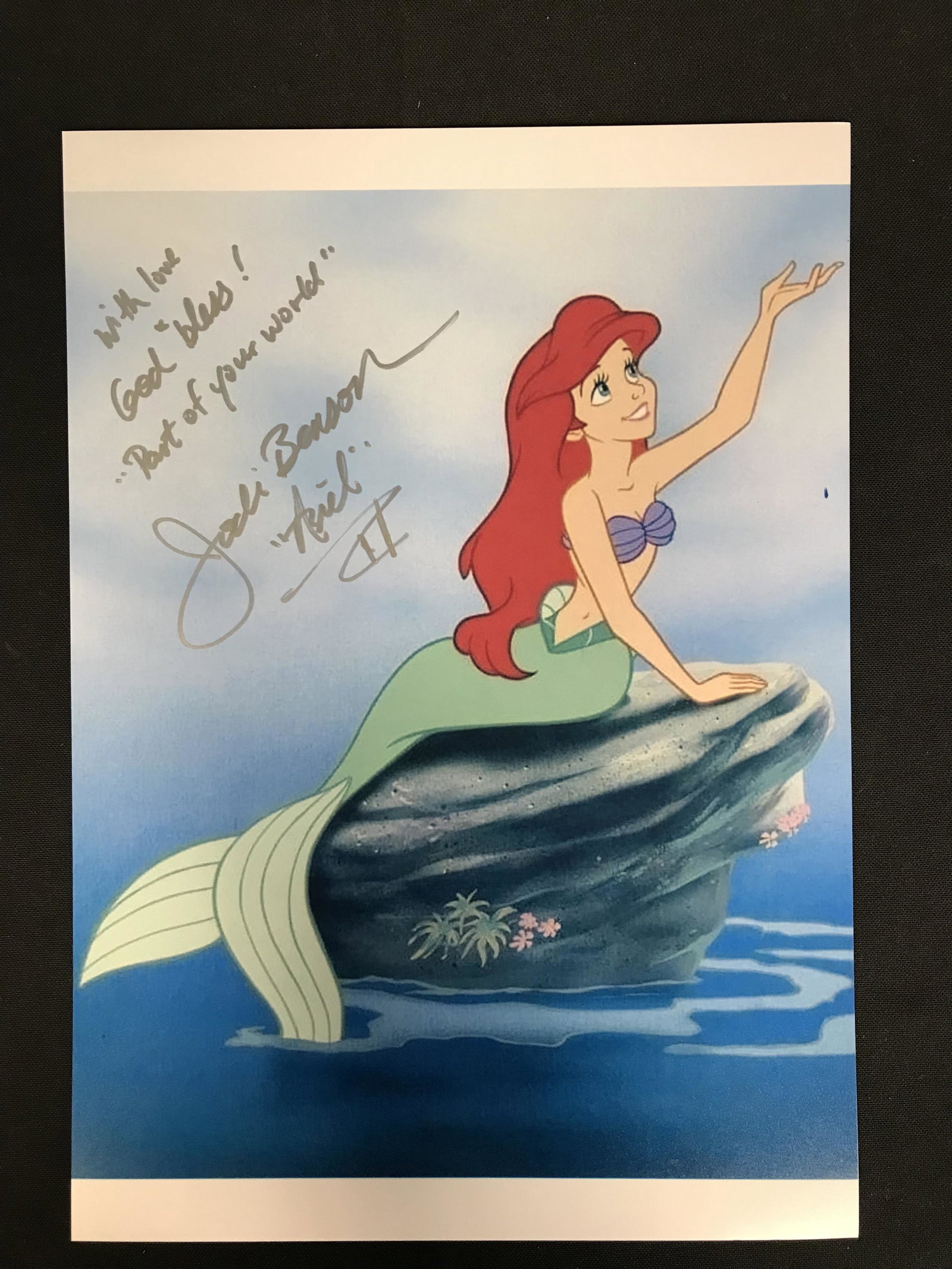 JODI BENSON SIGNED 8X10 "ARIEL" PHOTO (RA COA): JODI BENSON SIGNED 8X10 "ARIEL" PHOTO (RA COA)