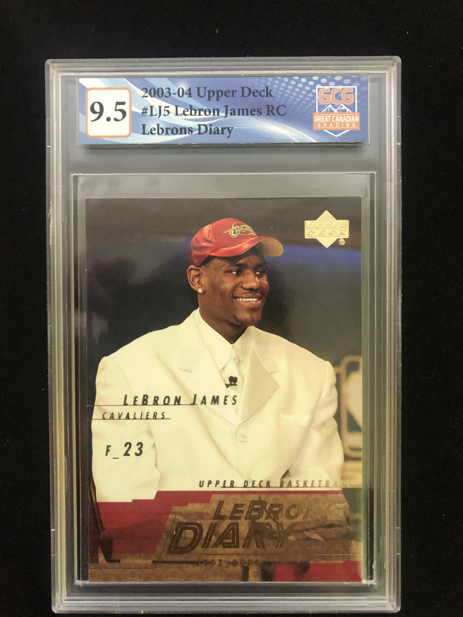 2003-04 UPPER DECK #LJ5 LeBRON JAMES RC LeBRONS DIARY (GCG 9.5) (1 of 1)