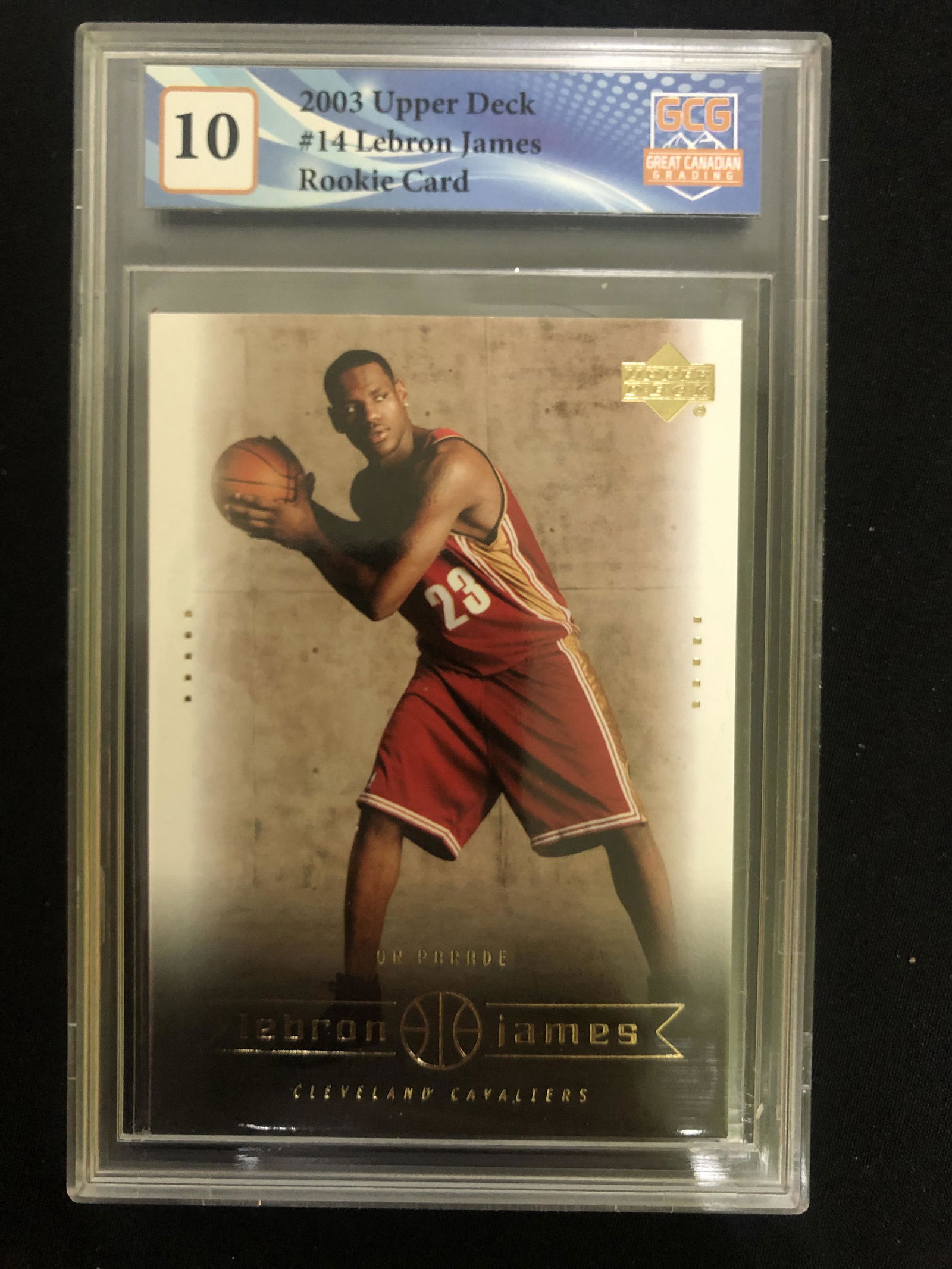 2003 UPPER DECK #14 LEBRON JAMES RC (GCG 10) (1 of 1)