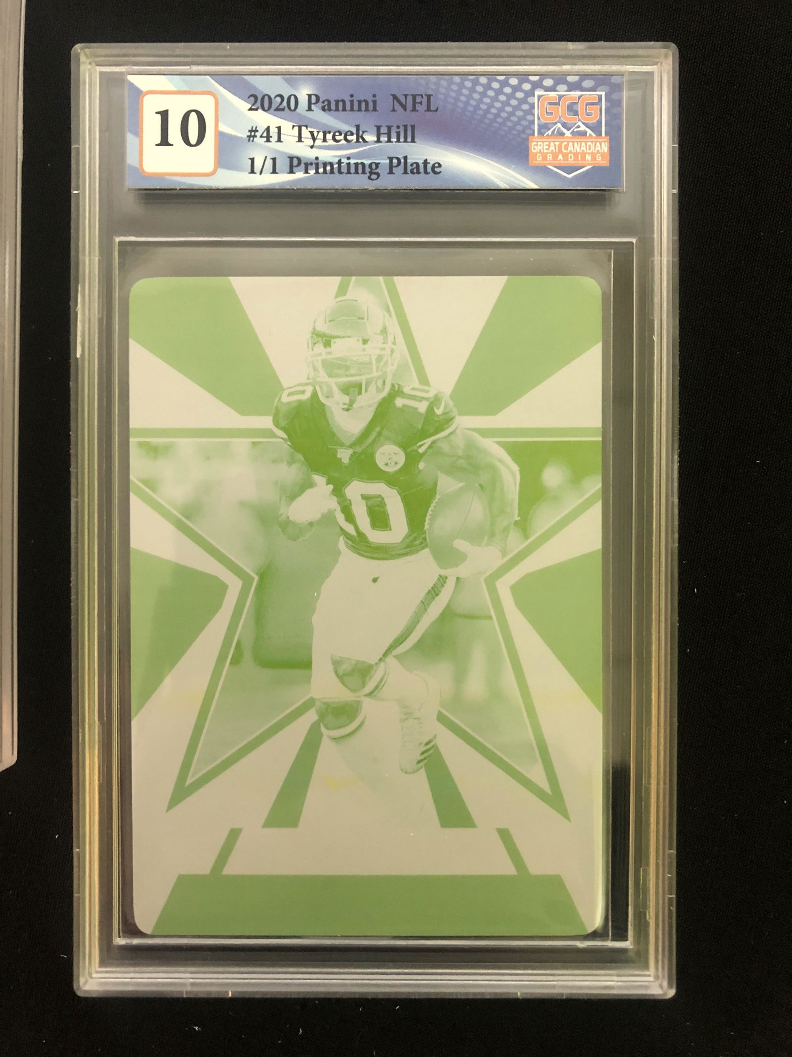 2020 PANINI NFL #41 TYREEK HILL 1/1 PRINTING PLATE (GCG 10) (1 of 1)