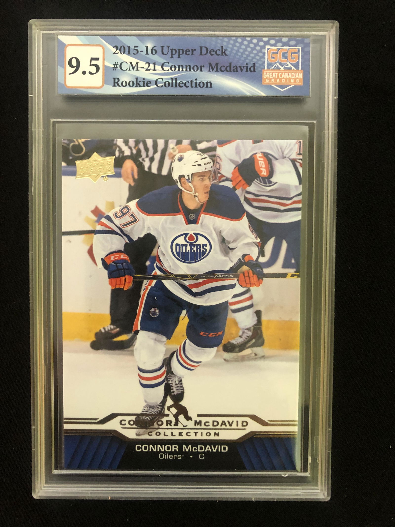 2015-16 UPPER DECK #CM-21 CONNOR MCDAVID ROOKIE COLLECTION (GCG 9.5) (1 of 1)